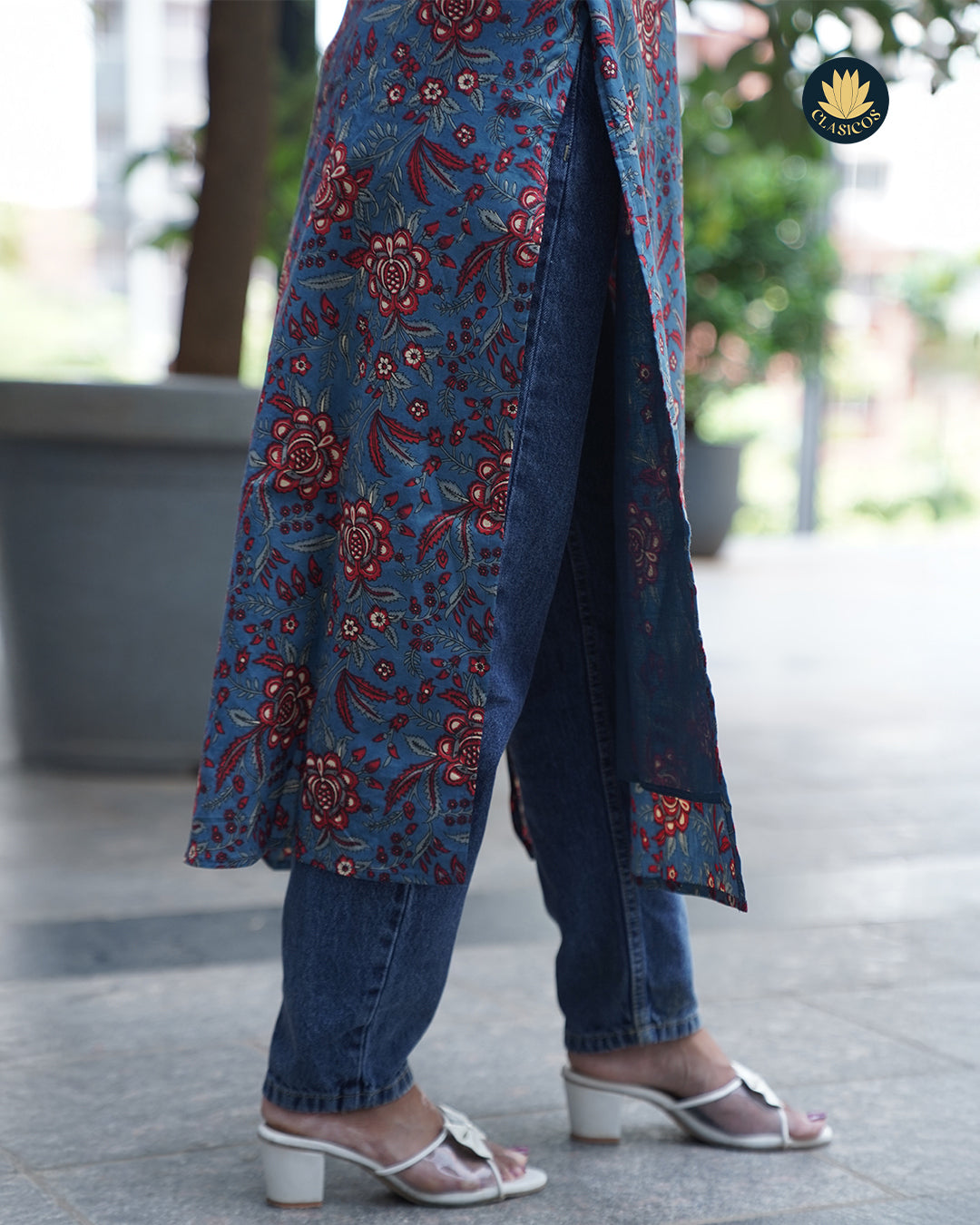 Trendy Cotton Casual with Puff Sleeves & Ambika Collar Neck - CLS0150