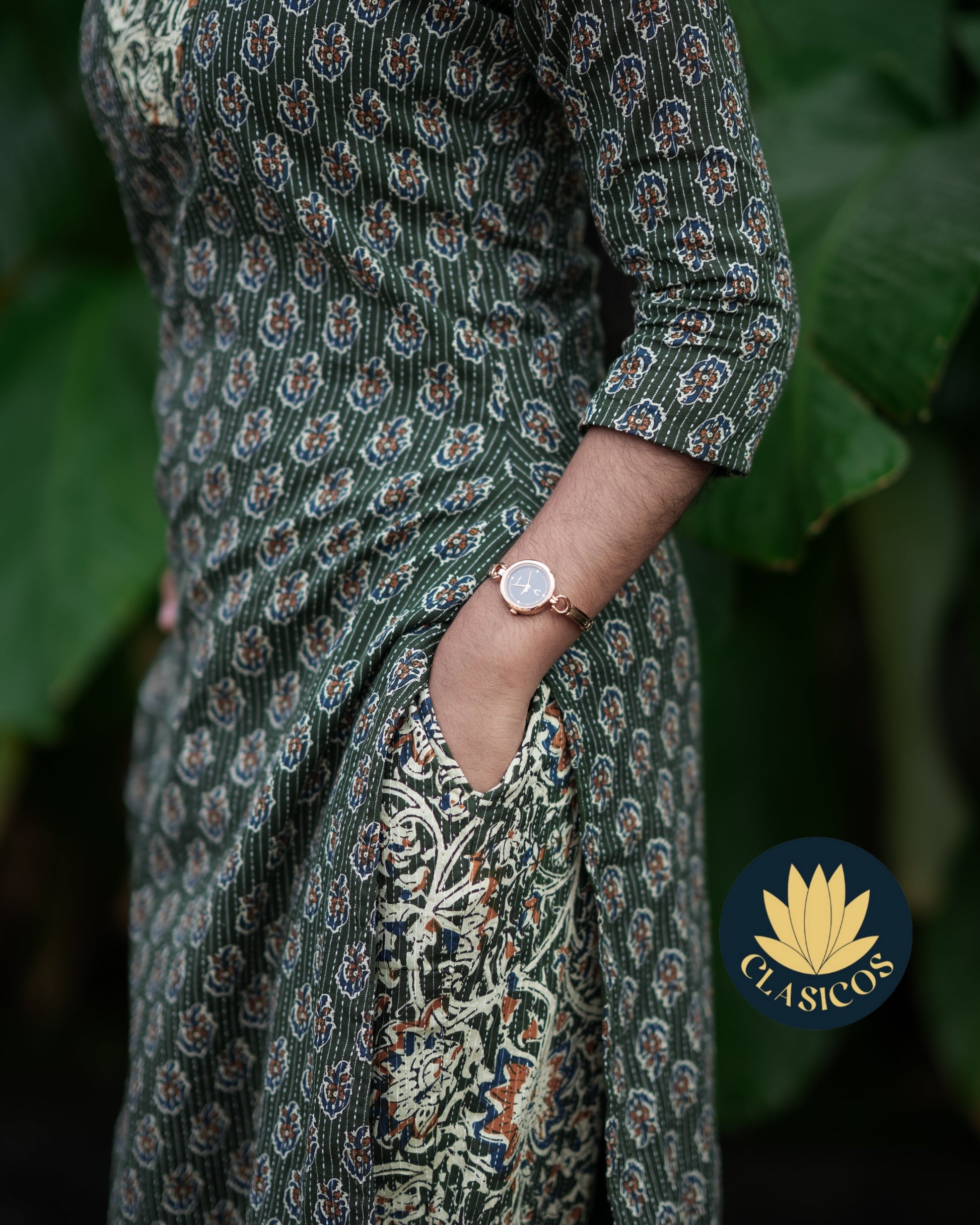 Cotton co-ordset with kantha work - CLS0169