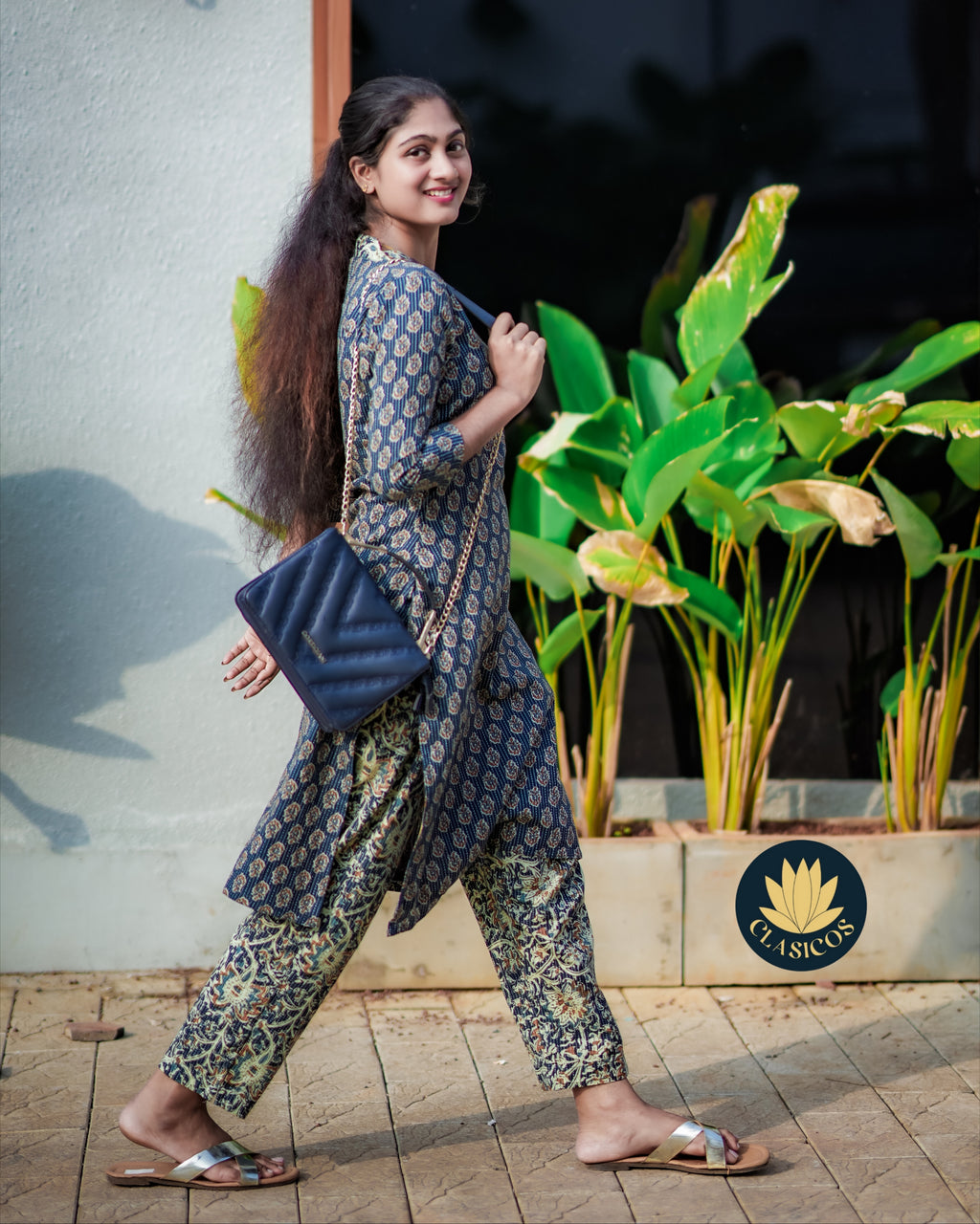 Cotton co-ordset with kantha work - CLS0169