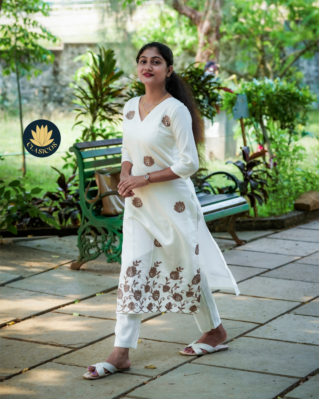 Thread embroidered Co-ord set - CLS0184