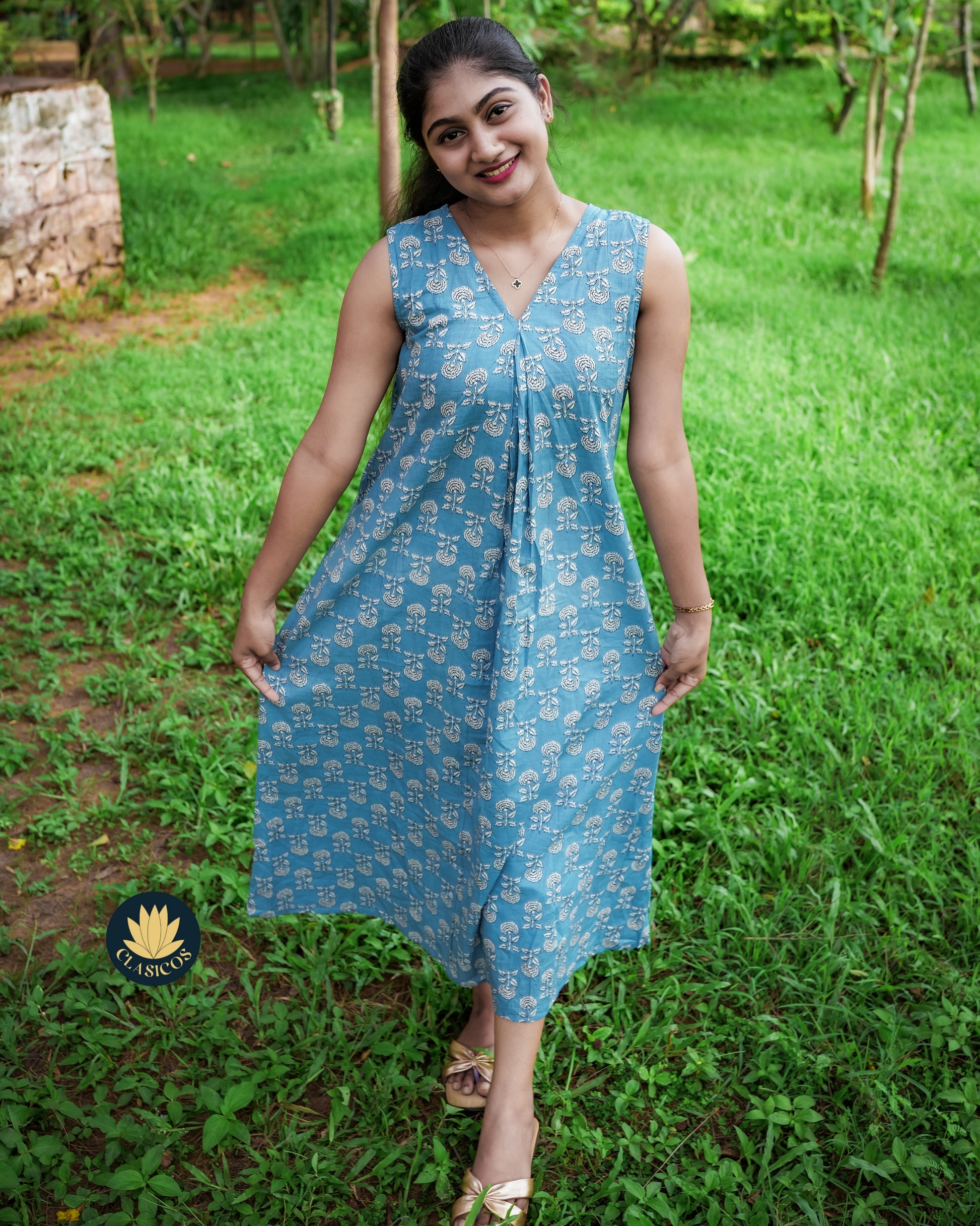 Premium Jaipur Cotton Dress - CLS0187