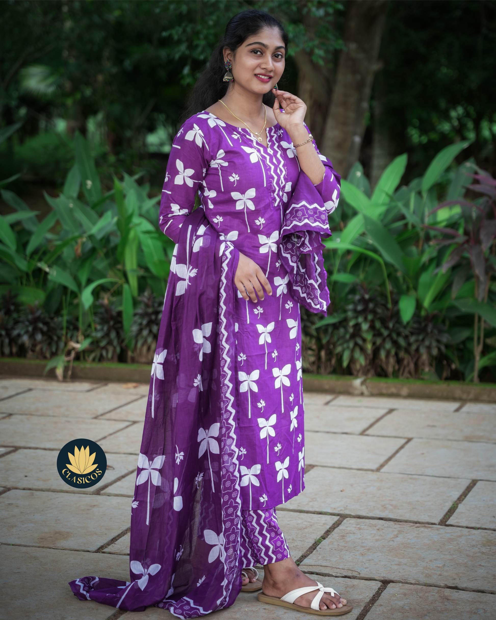 Floral soft cotton salwar set - CLS0188