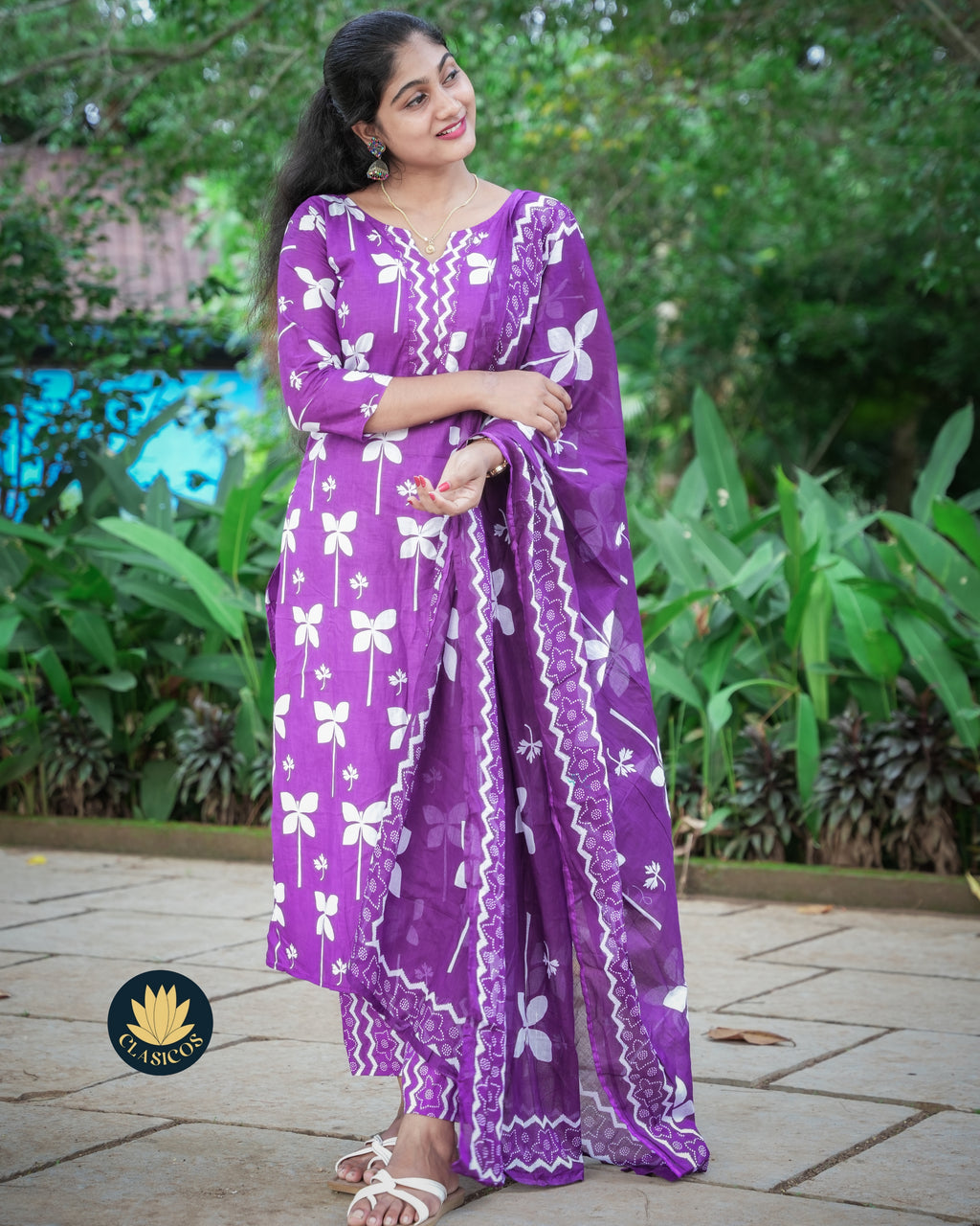 Floral soft cotton salwar set - CLS0188