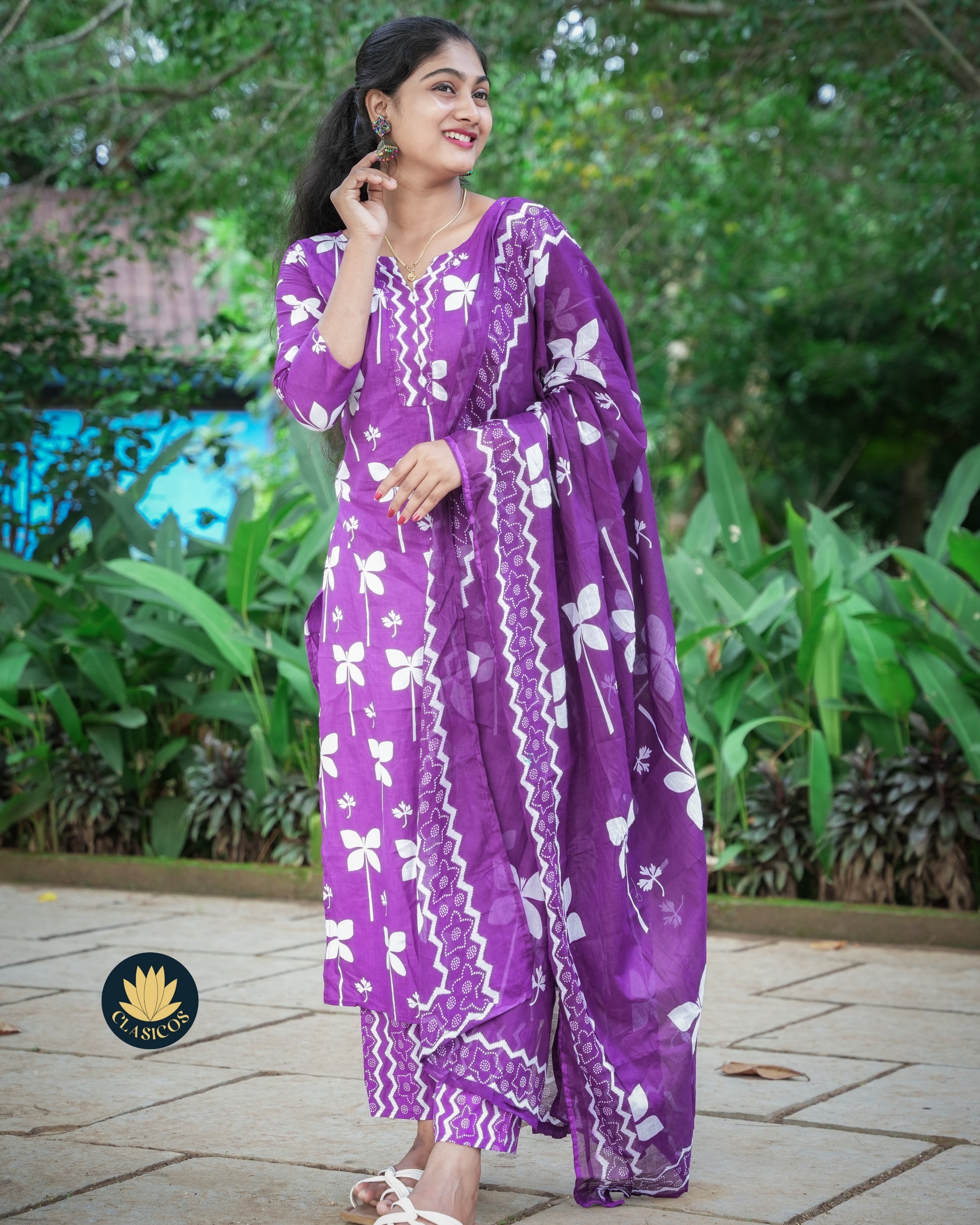Floral soft cotton salwar set - CLS0188