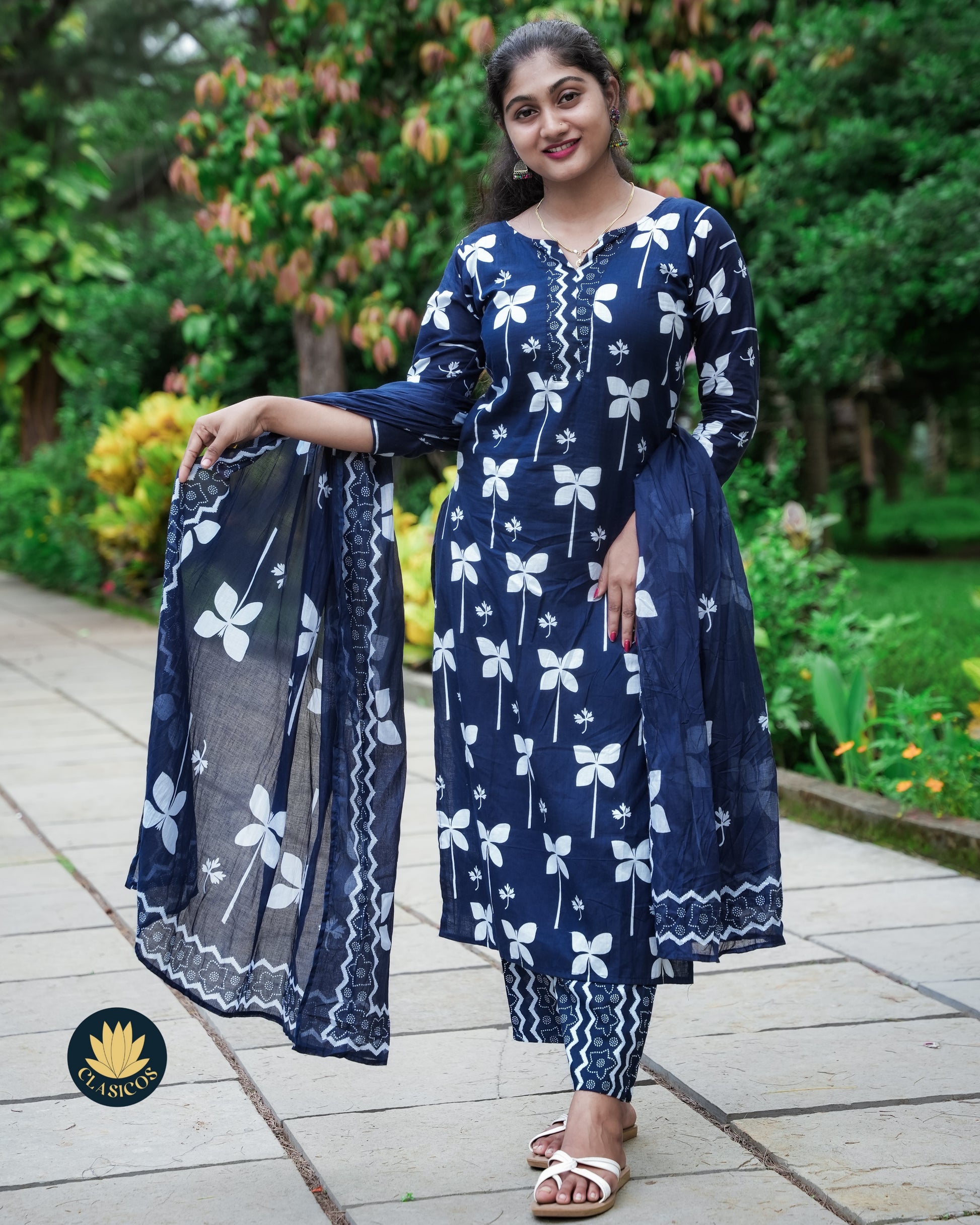 Floral soft cotton salwar set - CLS0188