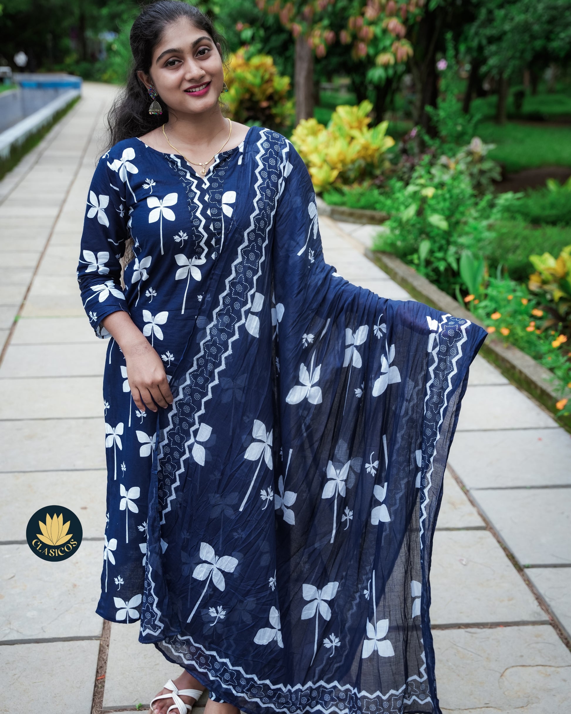 Floral soft cotton salwar set - CLS0188