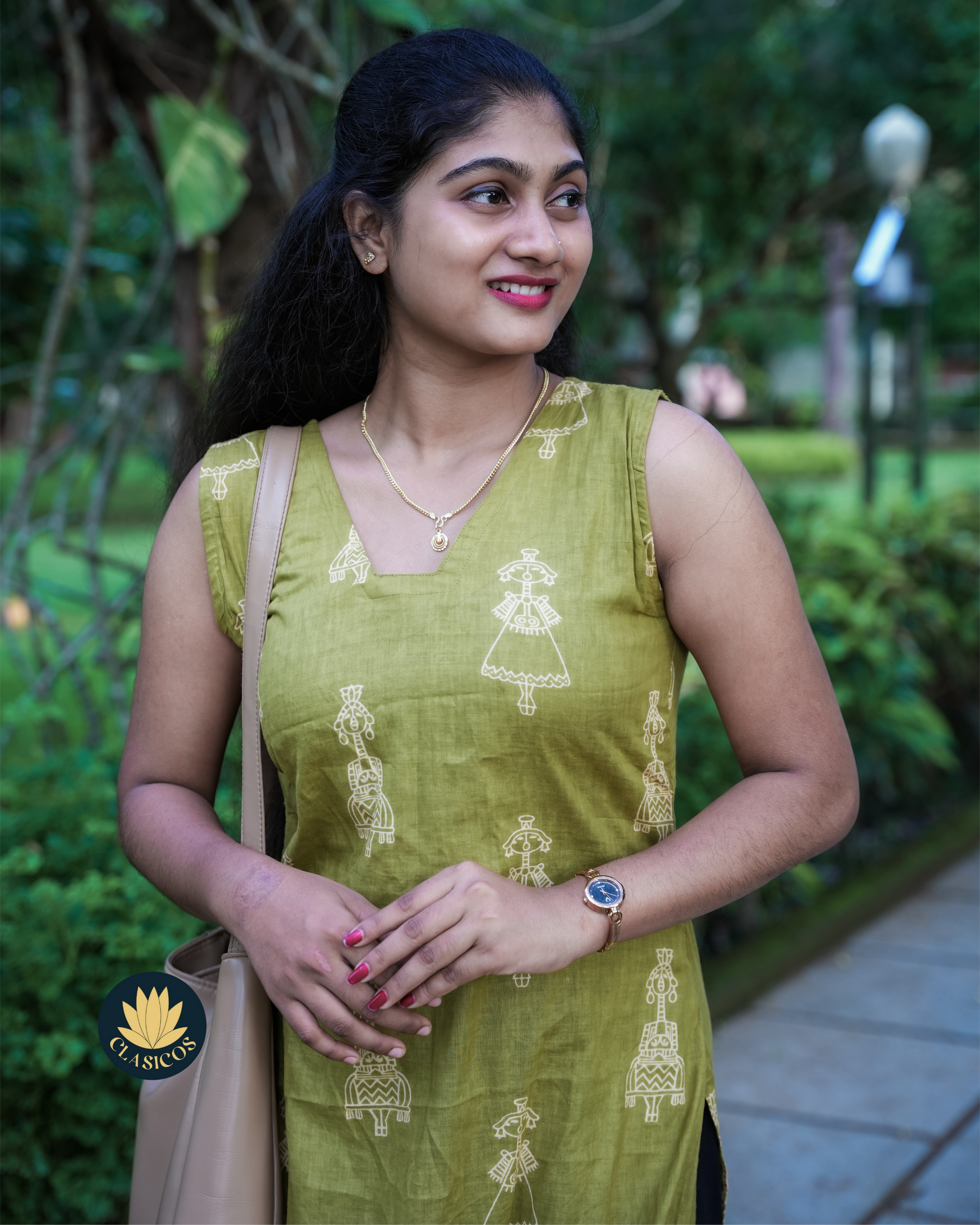 Pure Cotton Tribal Tales Block Printed Kurti (Sleeves inside) - CLS0189