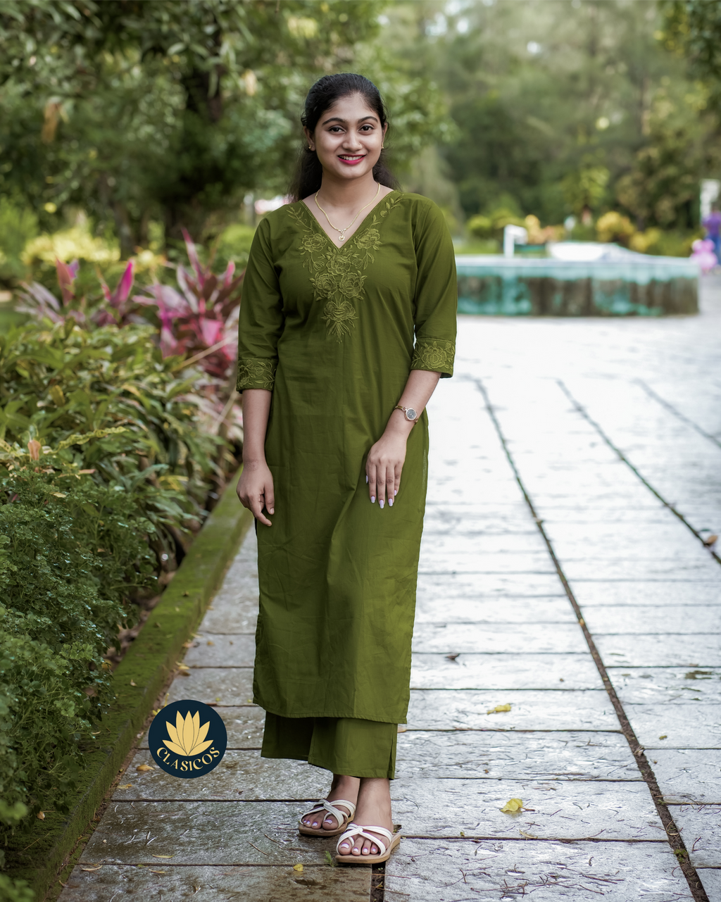 Dhabu Cotton Embroidered Co-Ord Set