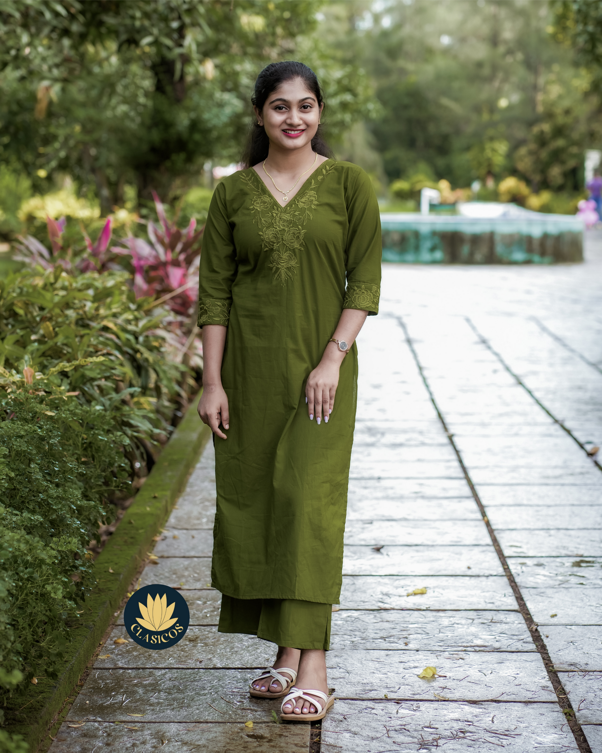 Dhabu Cotton Embroidered Co-Ord Set