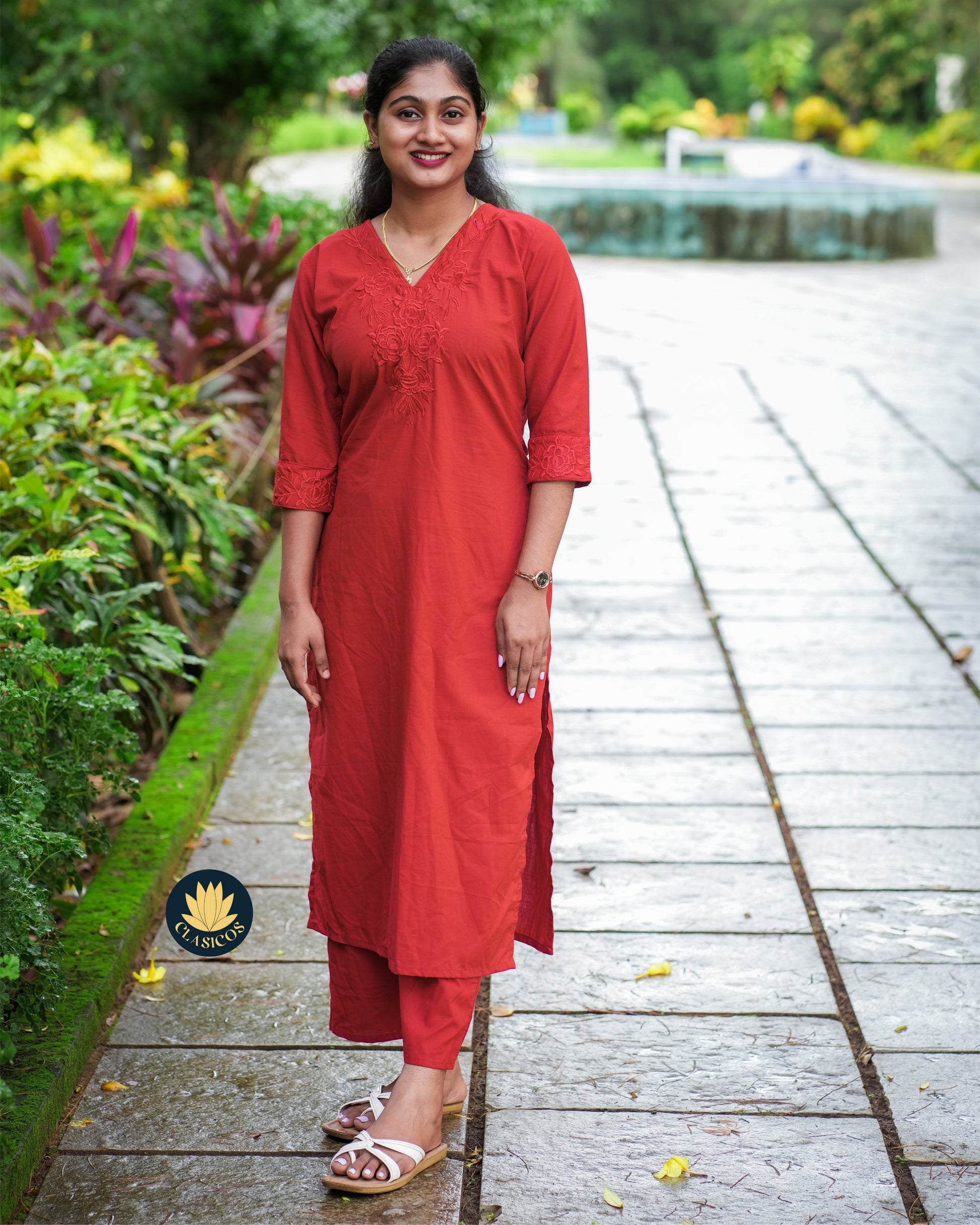 Dhabu Cotton Embroidered Co-Ord Set