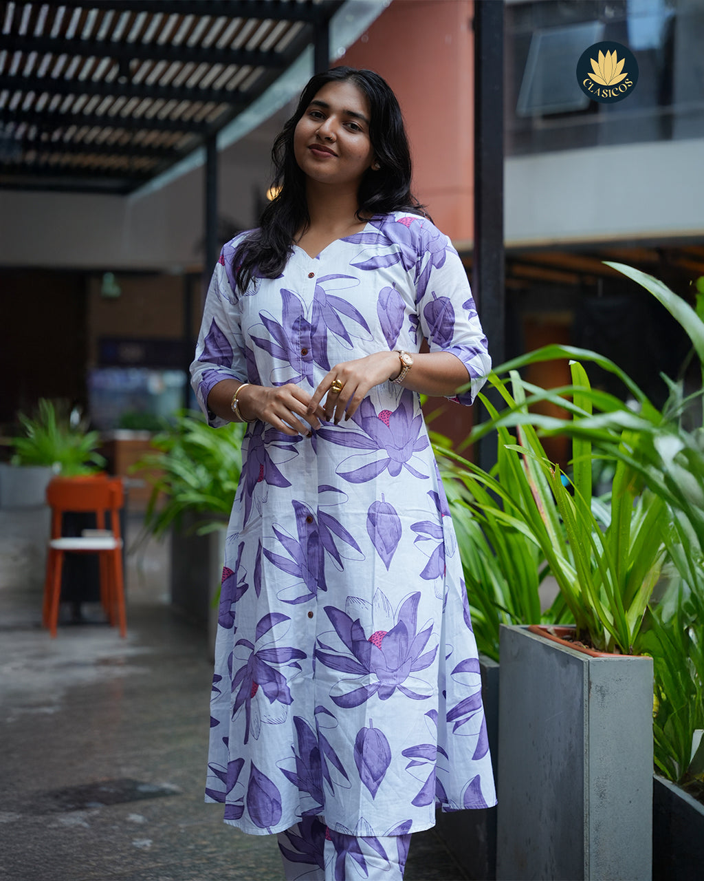 Elegant Printed Cotton Coord Set - CLS00155