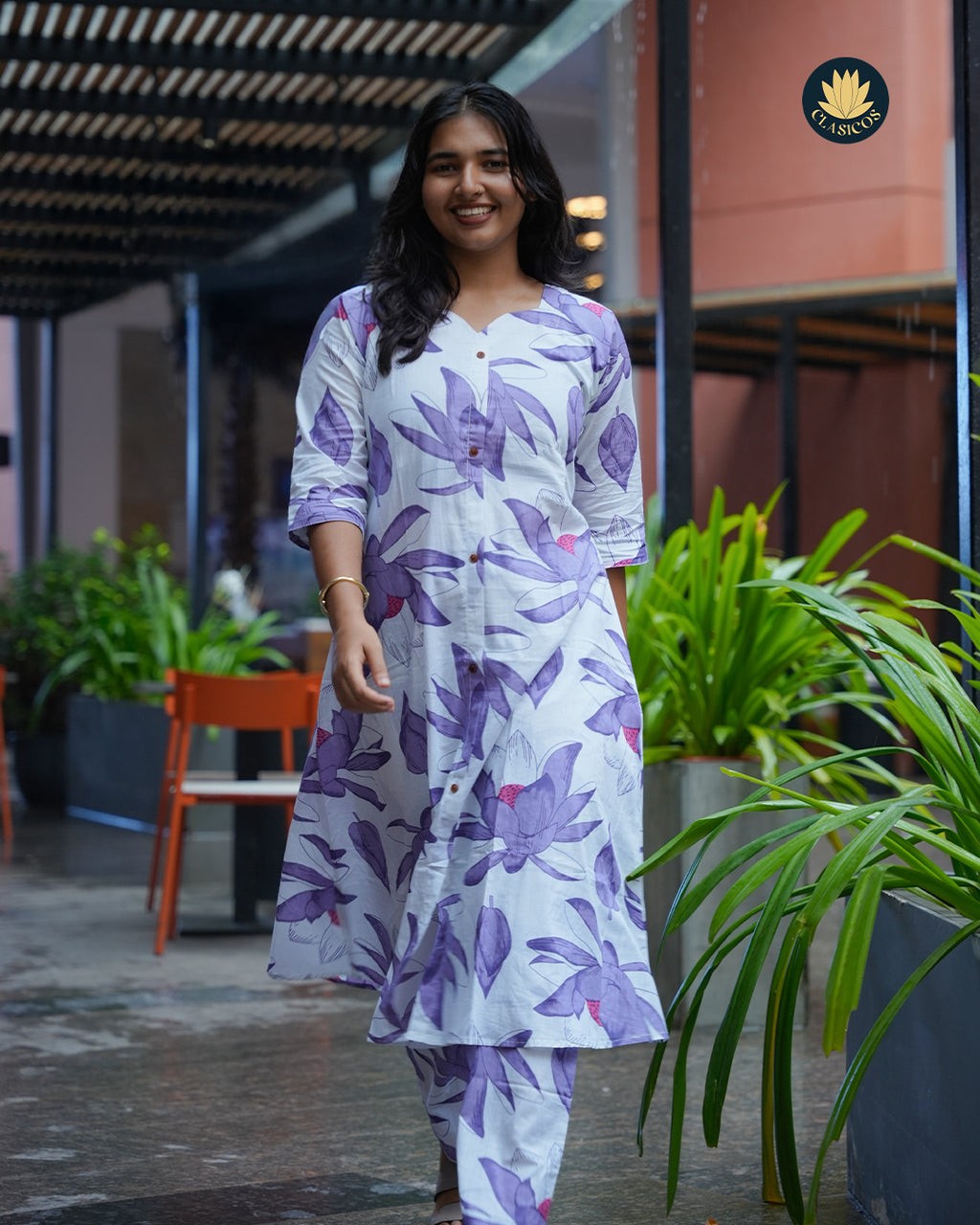 Elegant Printed Cotton Coord Set - CLS00155