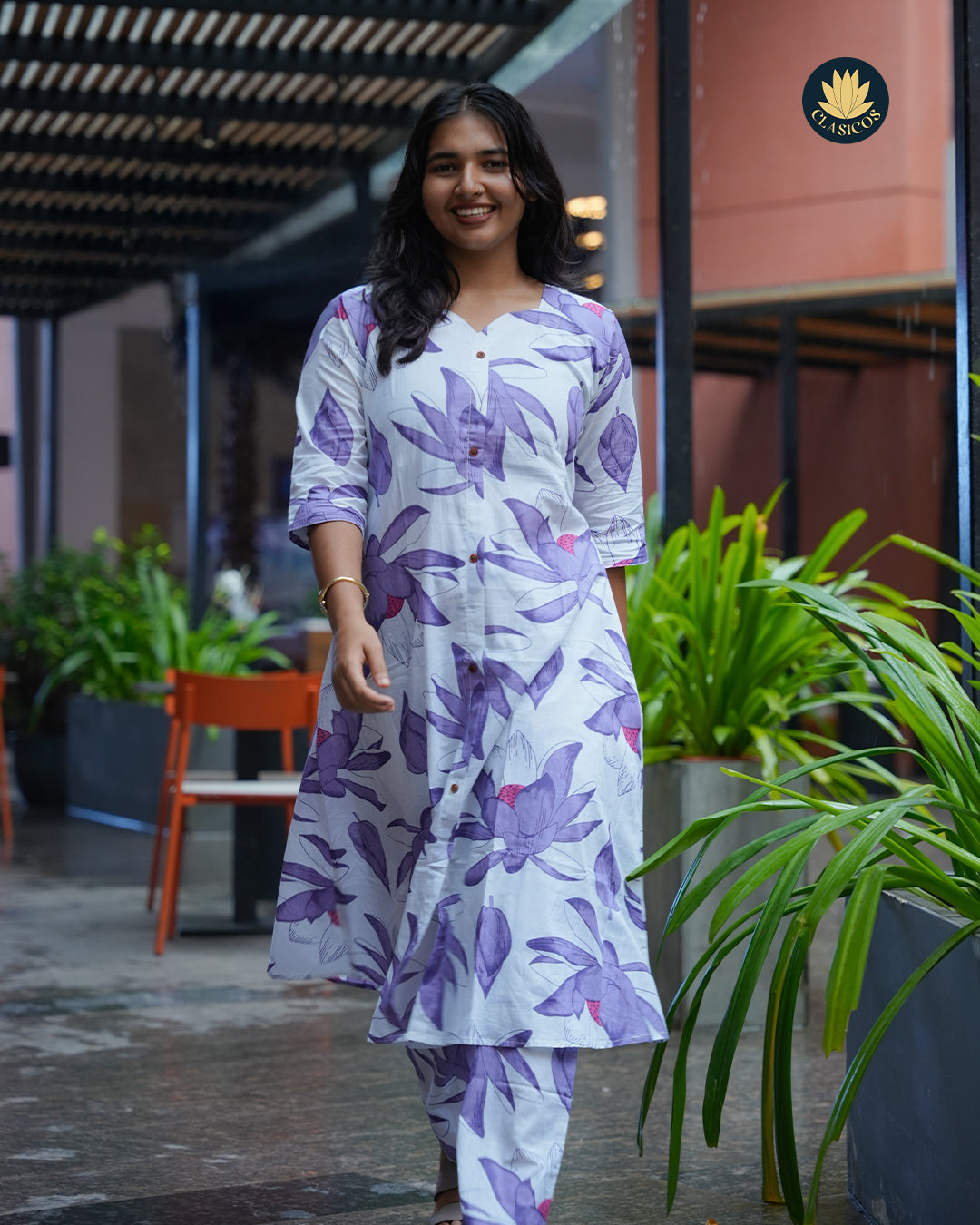 Elegant Printed Cotton Coord Set - CLS00155