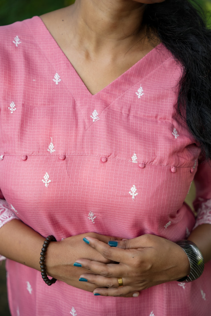 Net Kotta slitted kurti