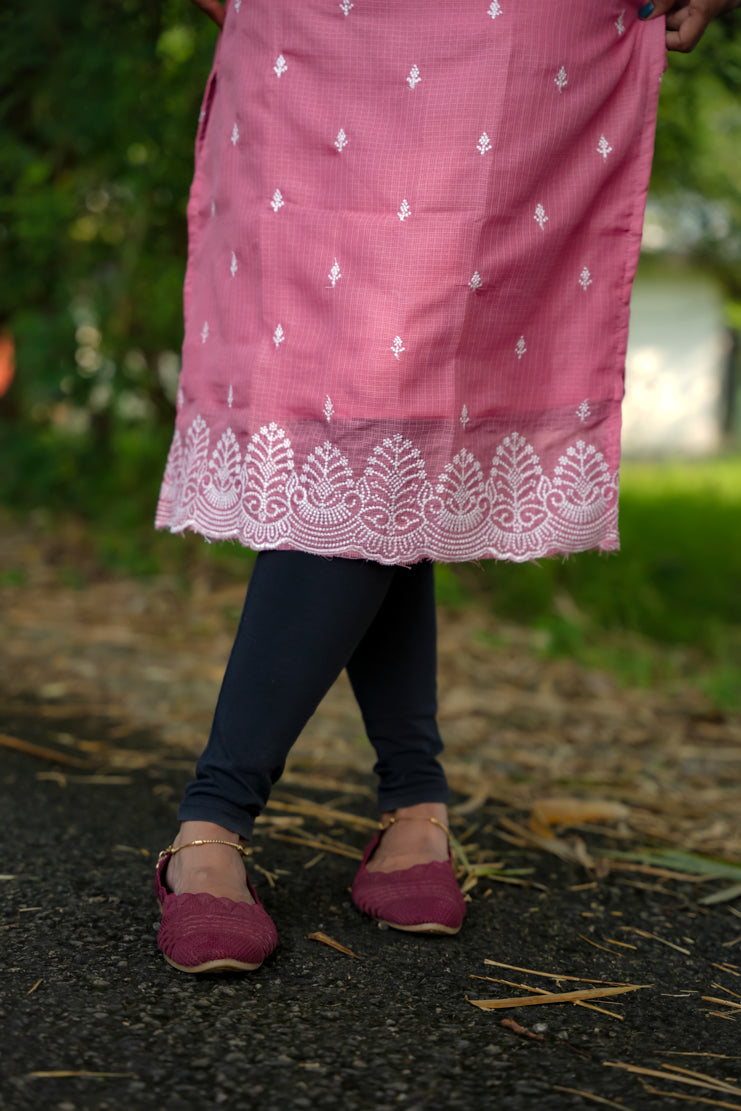 Net Kotta slitted kurti