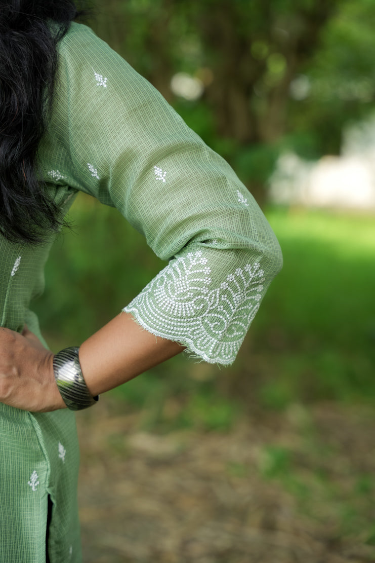 Net Kotta slitted kurti