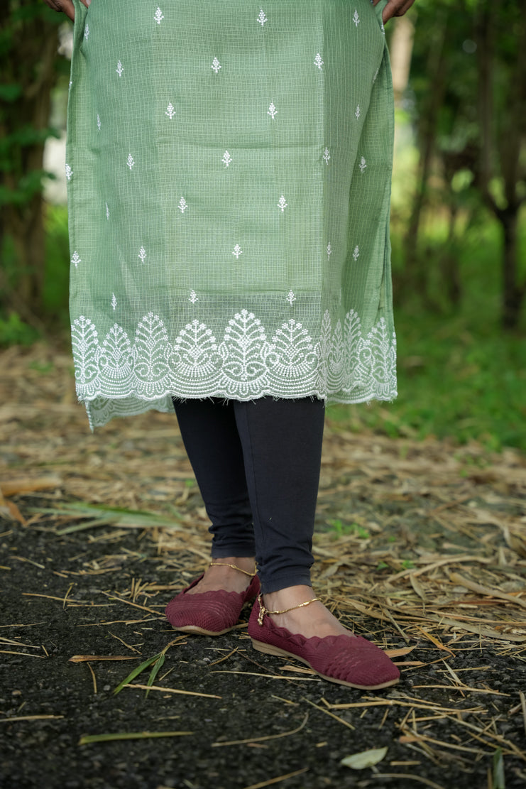 Net Kotta slitted kurti