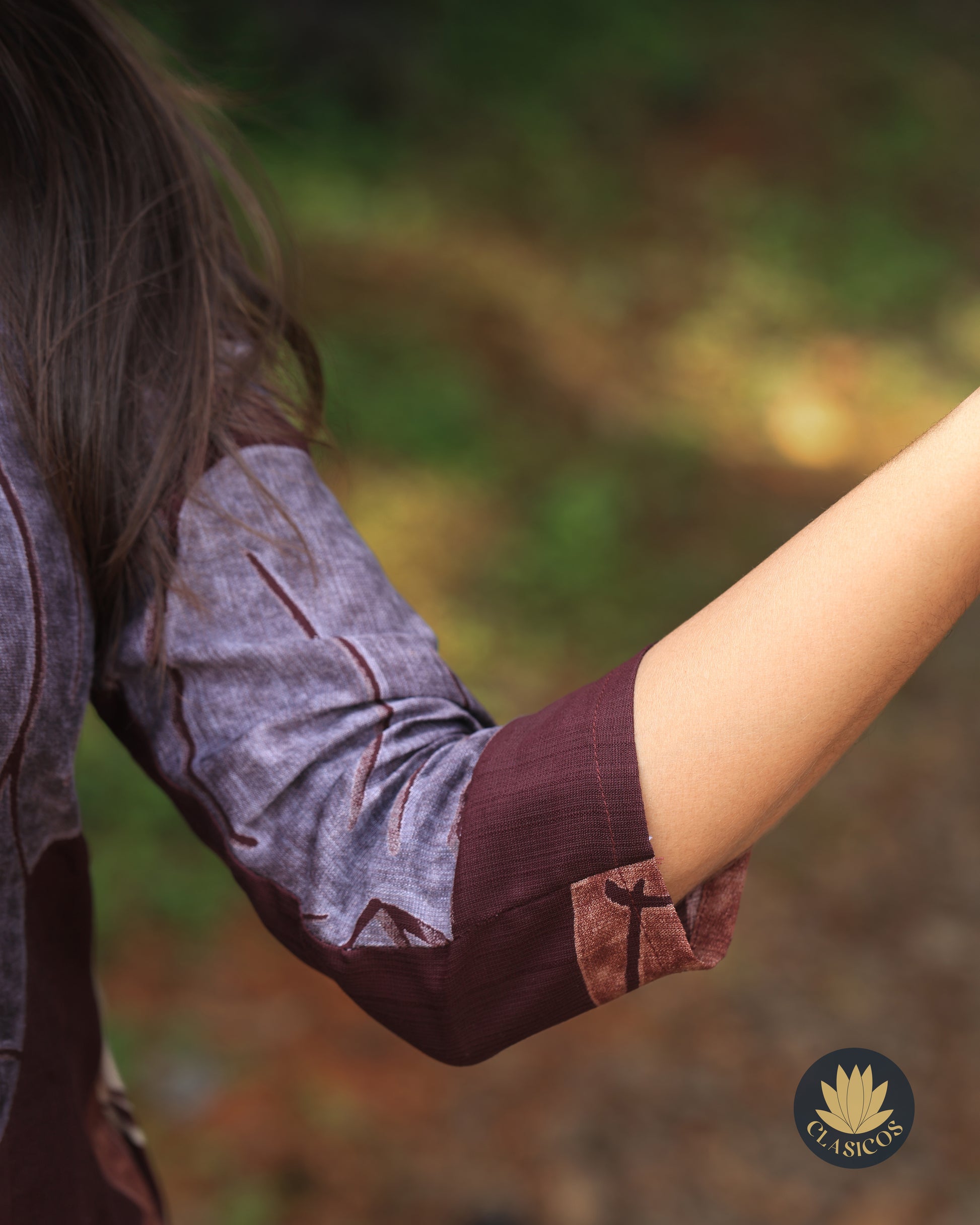 Printed Shawl-neck Kurti - CLS0163