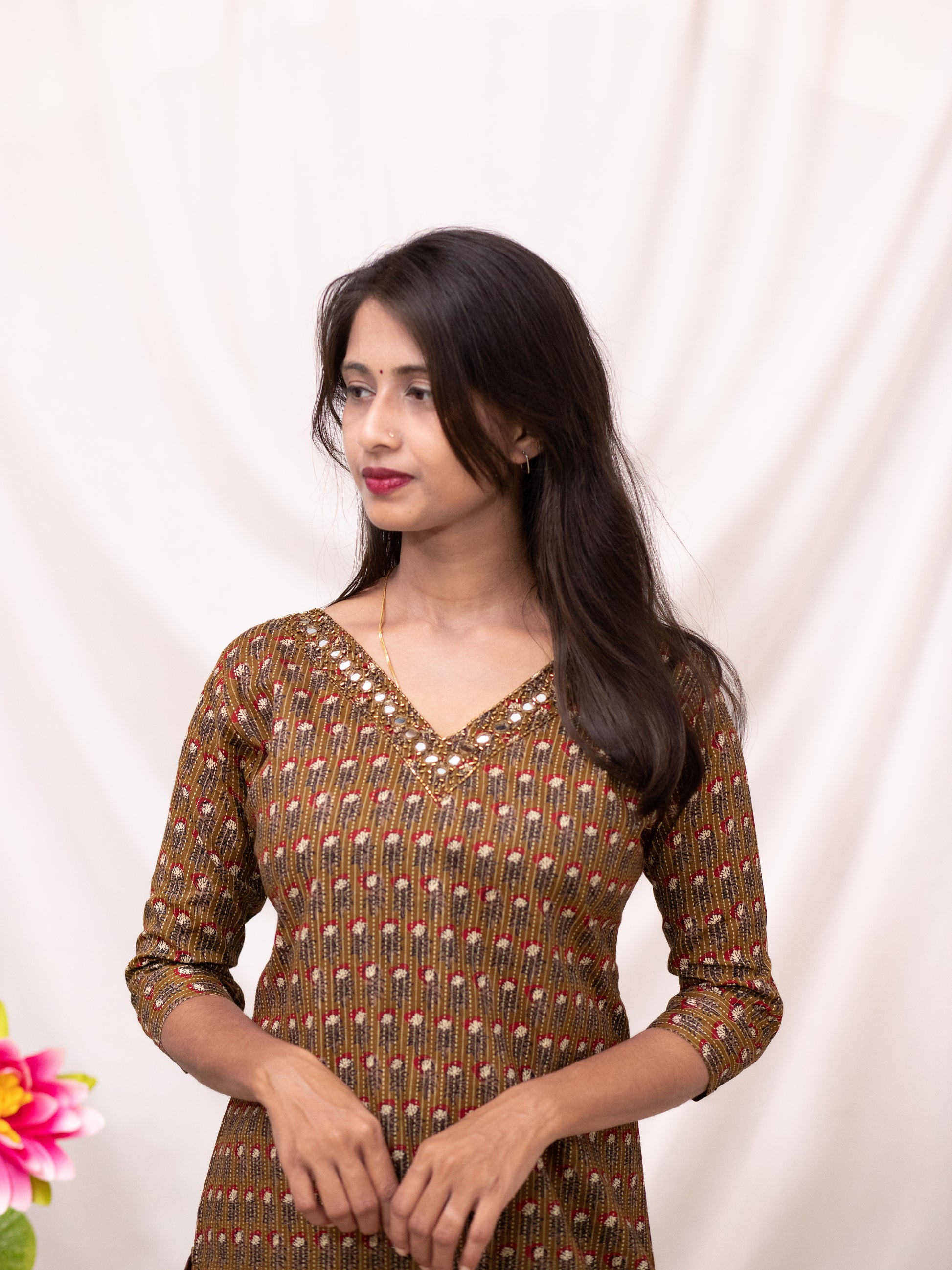 Cotton Casual with Kantha stitches