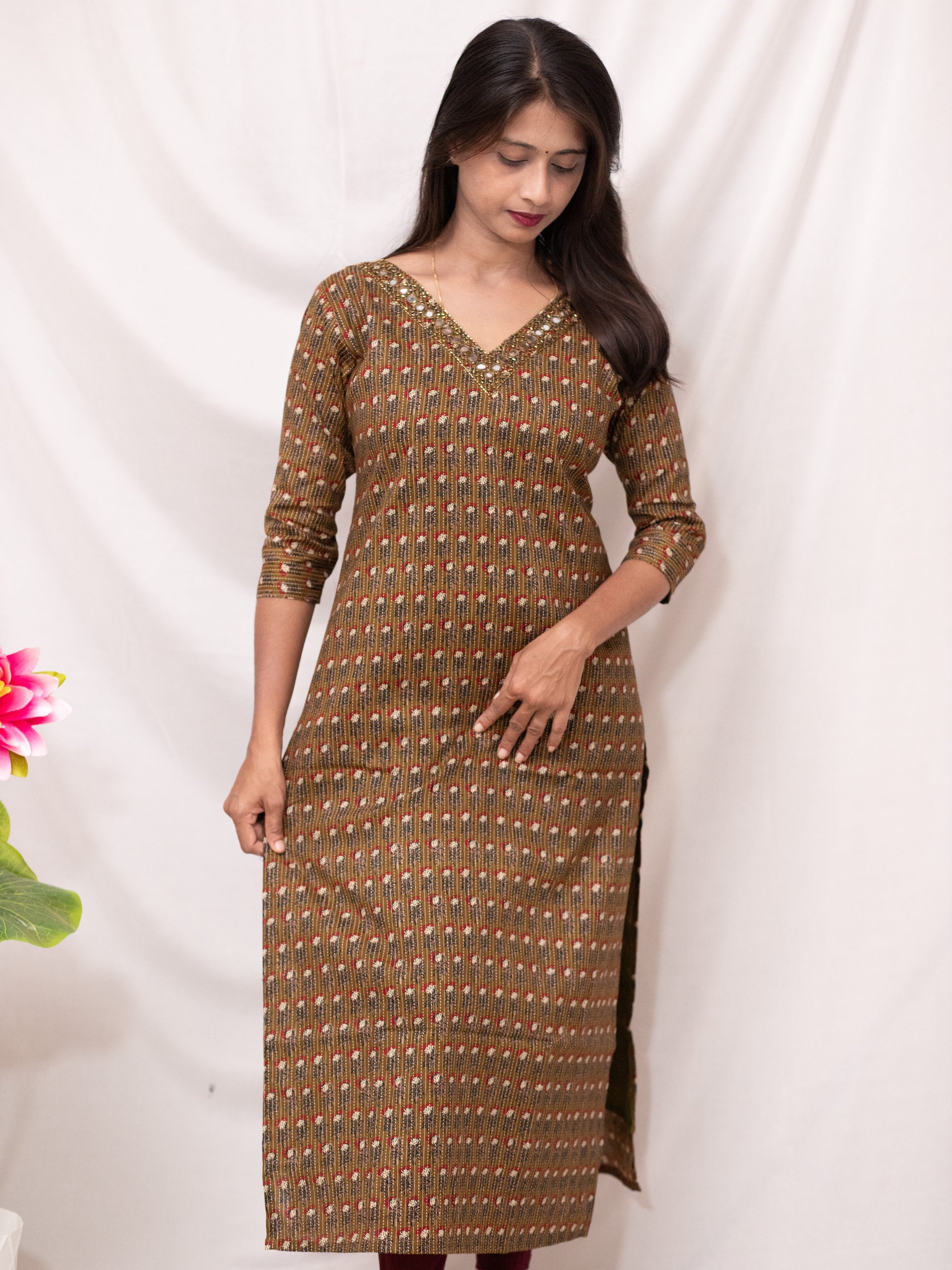 Cotton Casual with Kantha stitches