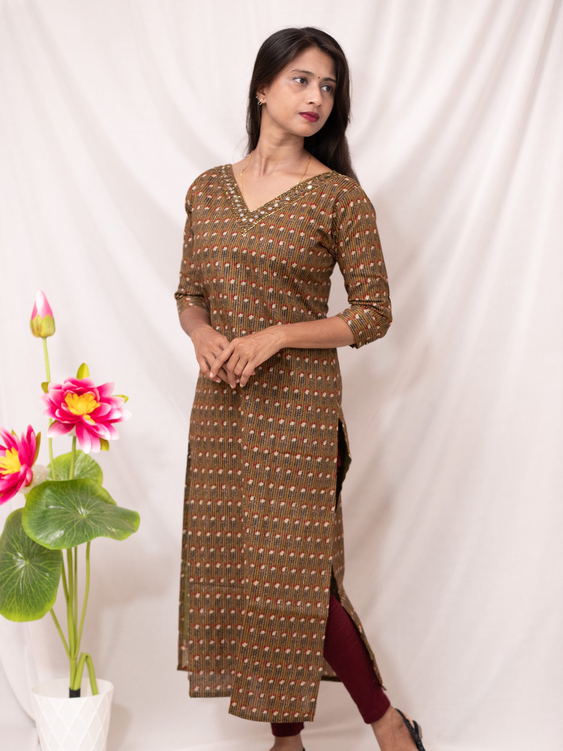 Cotton Casual with Kantha stitches