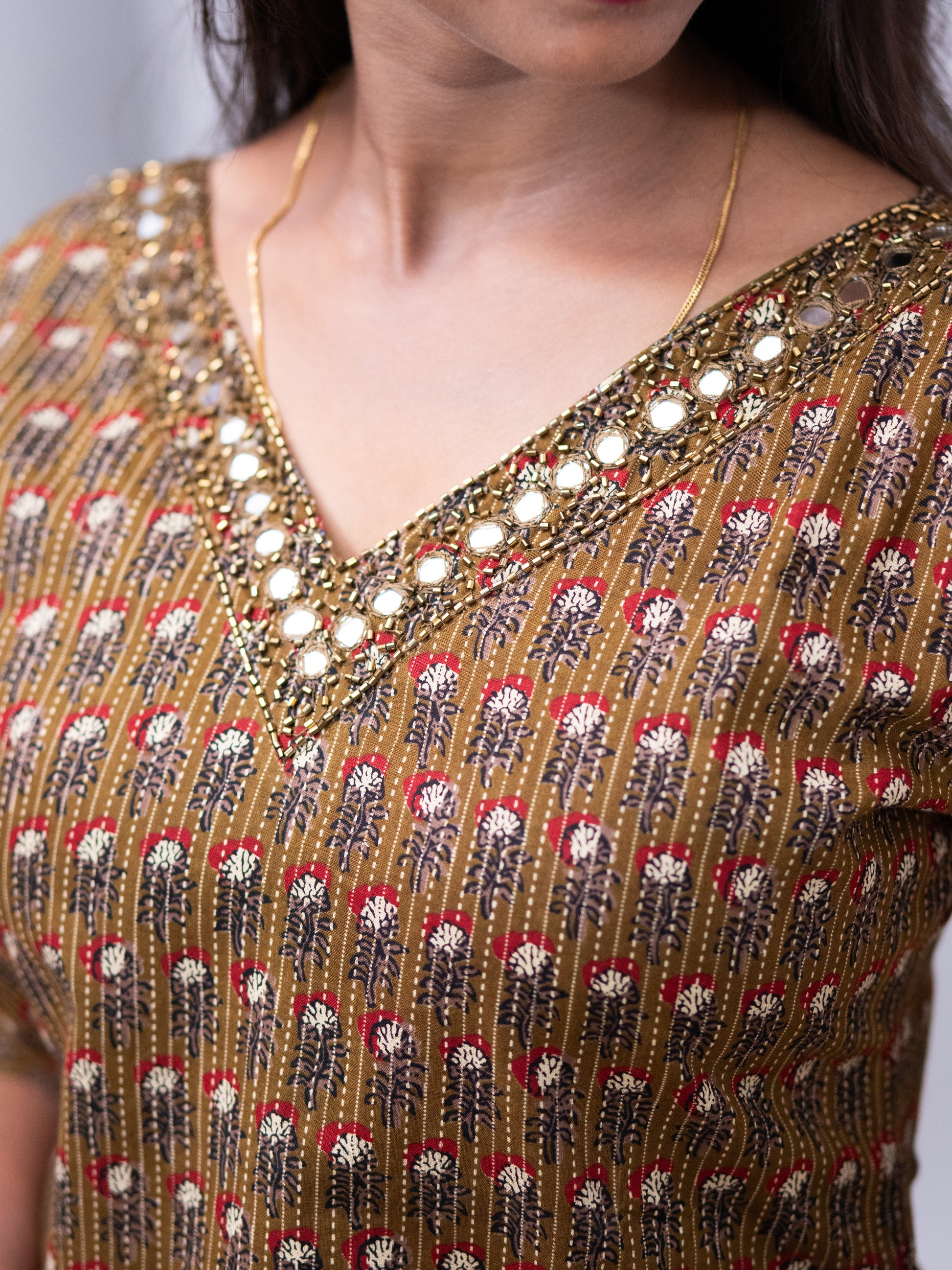 Cotton Casual with Kantha stitches