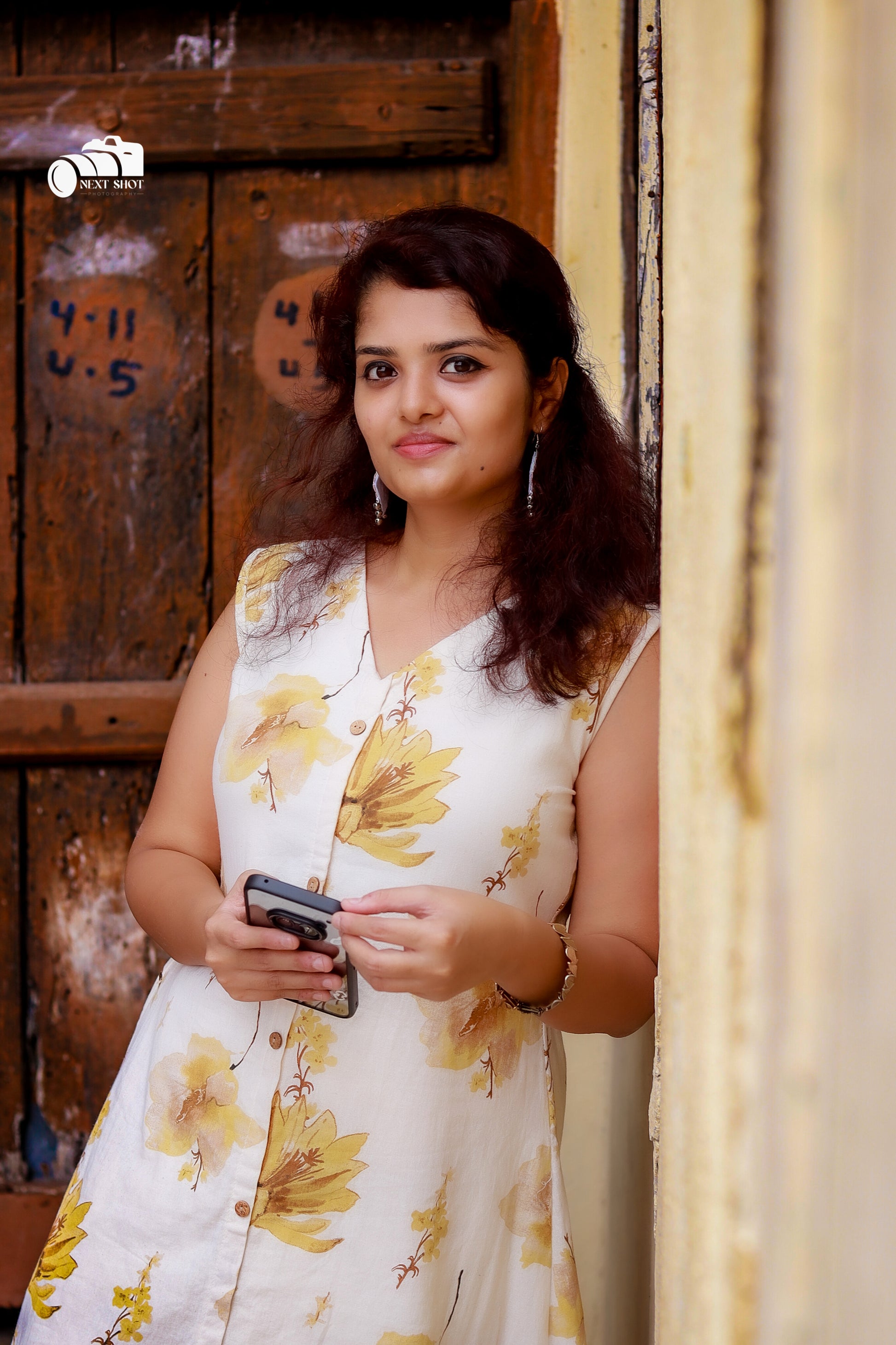 A-Line Cotton Dress with Artistic Print – Sleeveless with Optional Sleeves - CLS0146