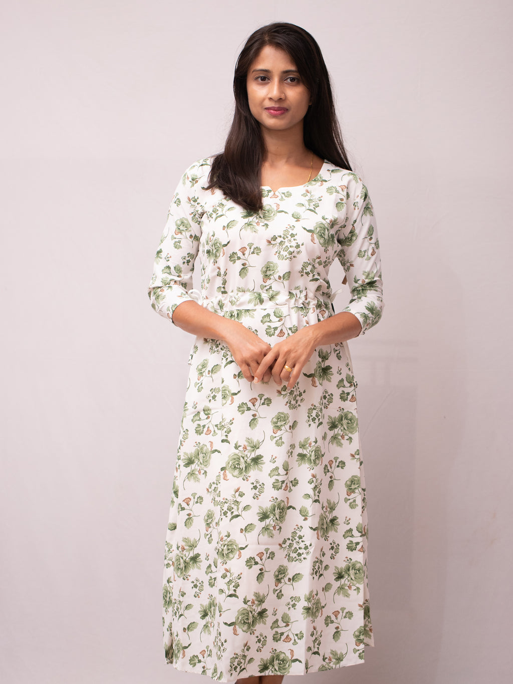 Premium Georgette Dress with side knotes - CLS0183