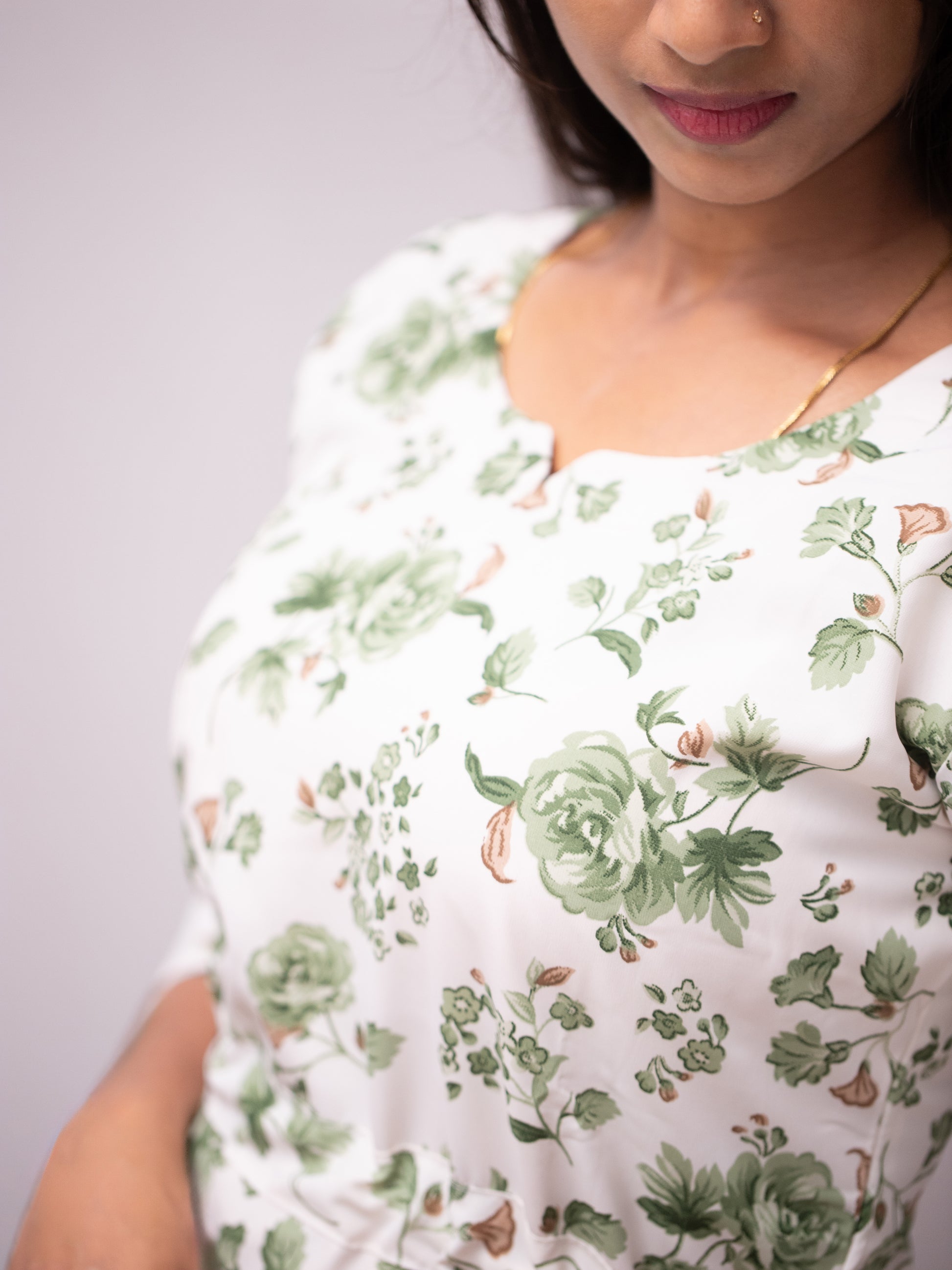 Premium Georgette Dress with side knotes - CLS0183