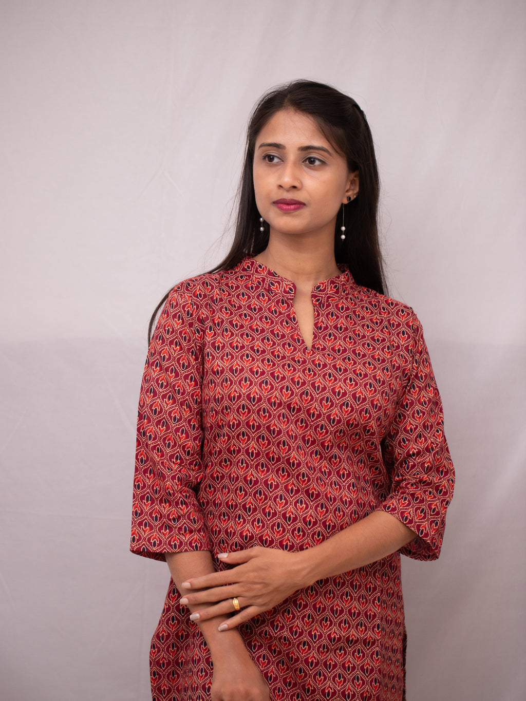 Cotton Ajrakh Casual kurti
