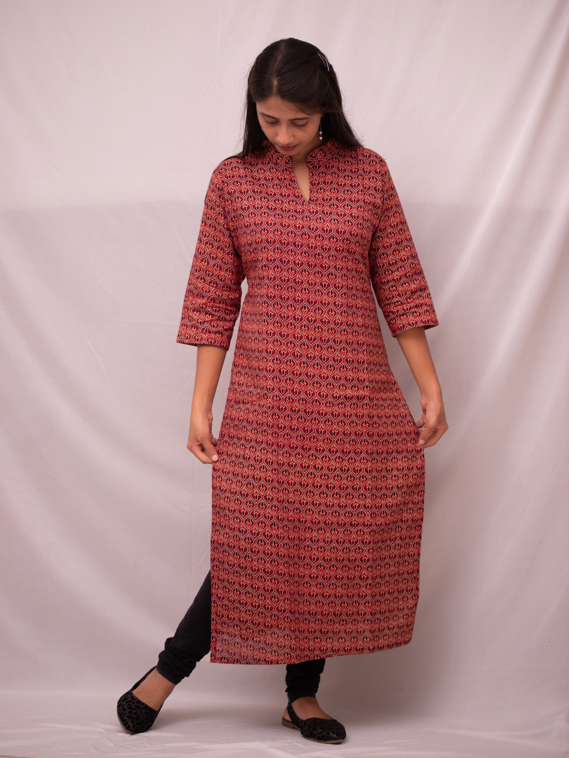 Cotton Ajrakh Casual kurti