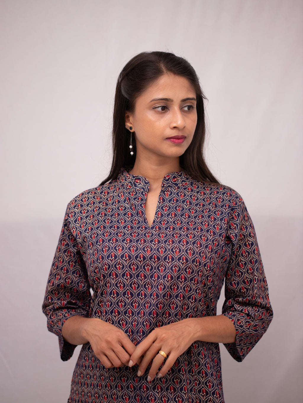 Cotton Ajrakh Casual kurti