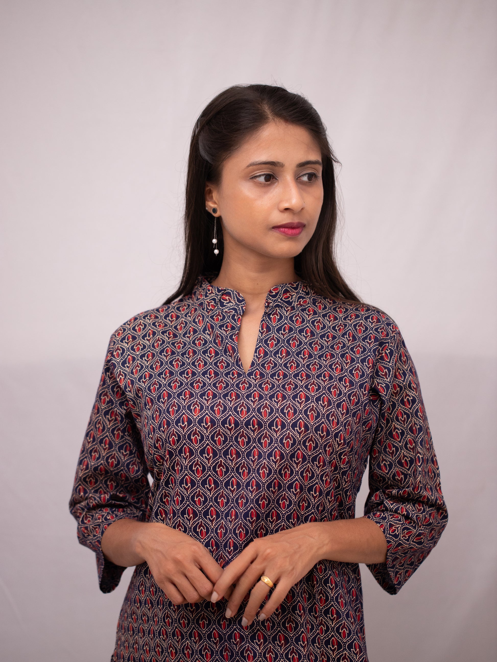Cotton Ajrakh Casual kurti