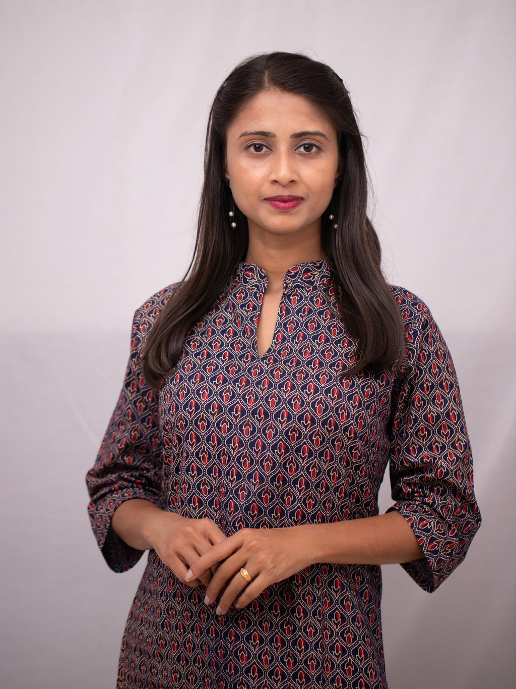 Cotton Ajrakh Casual kurti