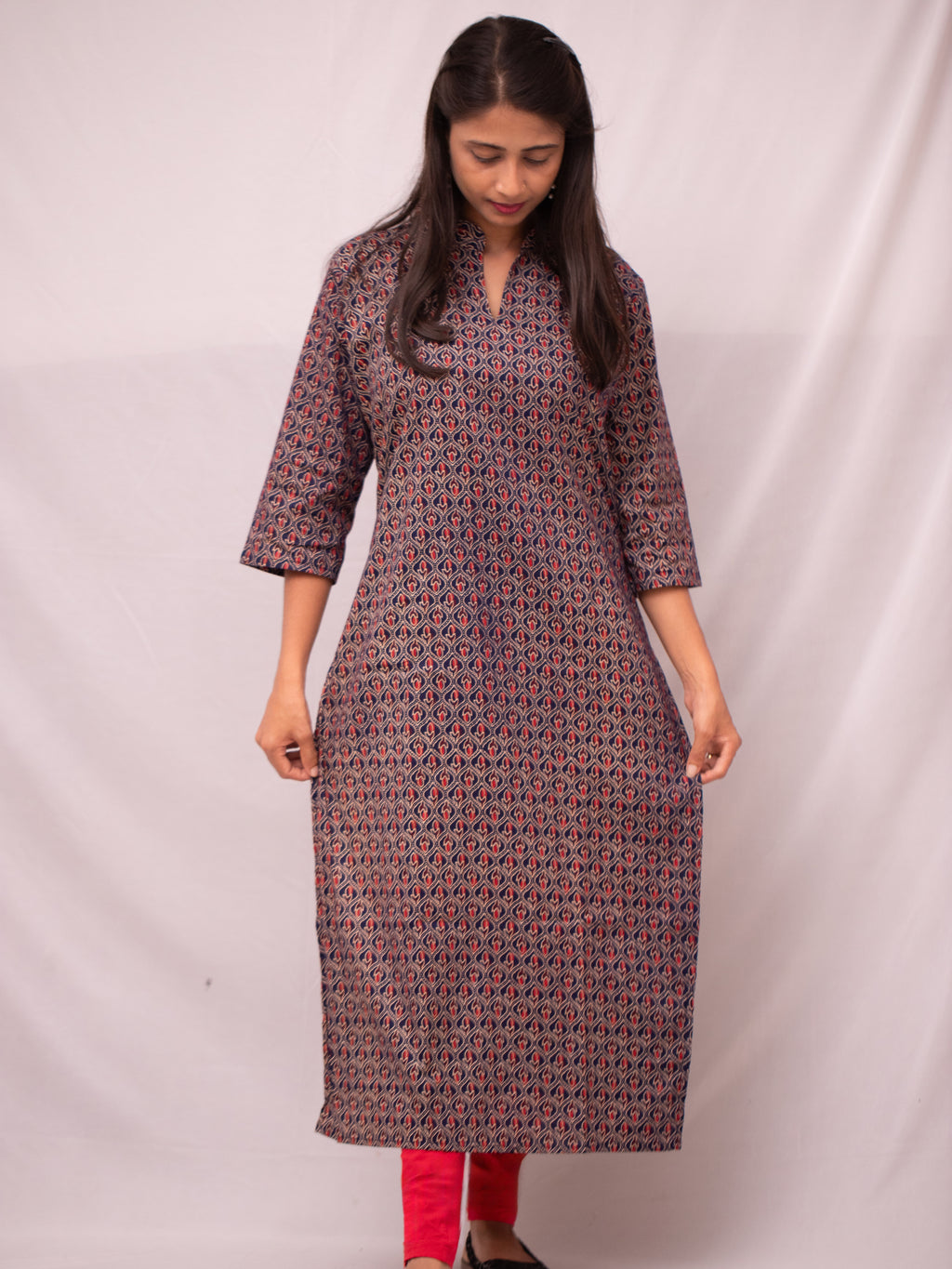 Cotton Ajrakh Casual kurti