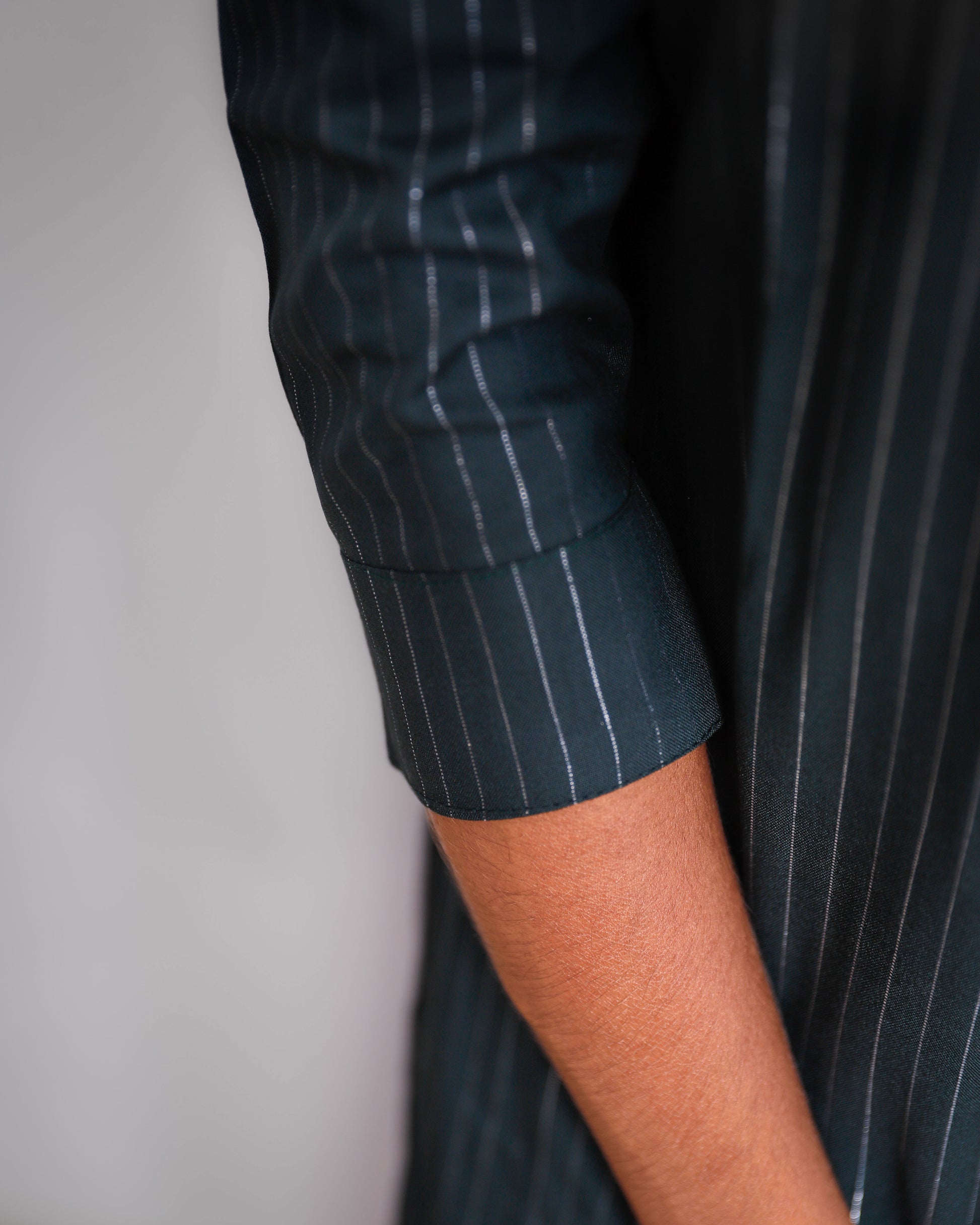 Rayon Silver Striped Casual