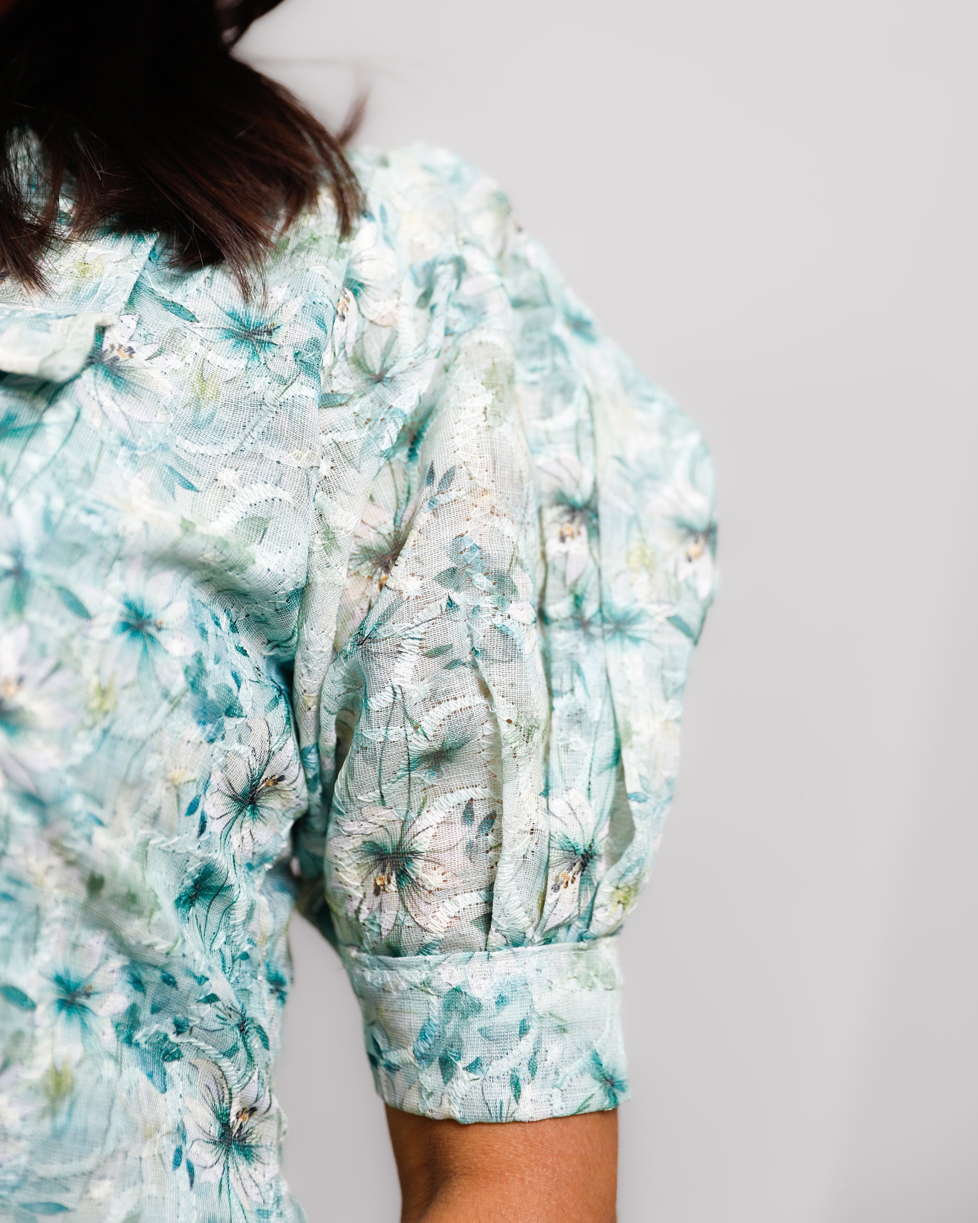 Printed Hakoba Shirt Collar Kurta - VR0056
