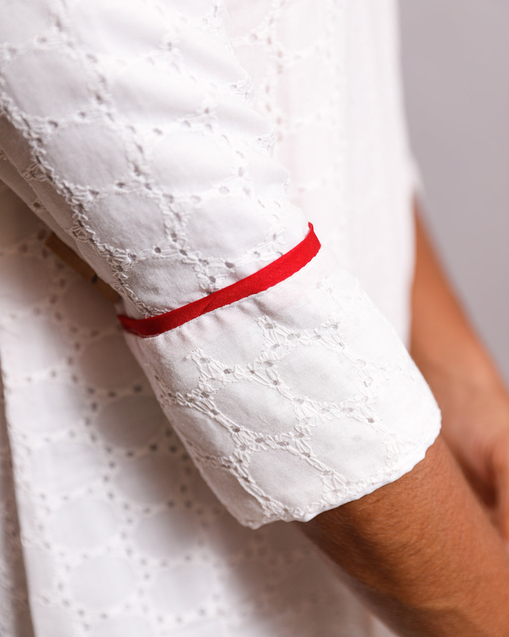 Simple and Elegant Hakoba Shawl Neck Kurti