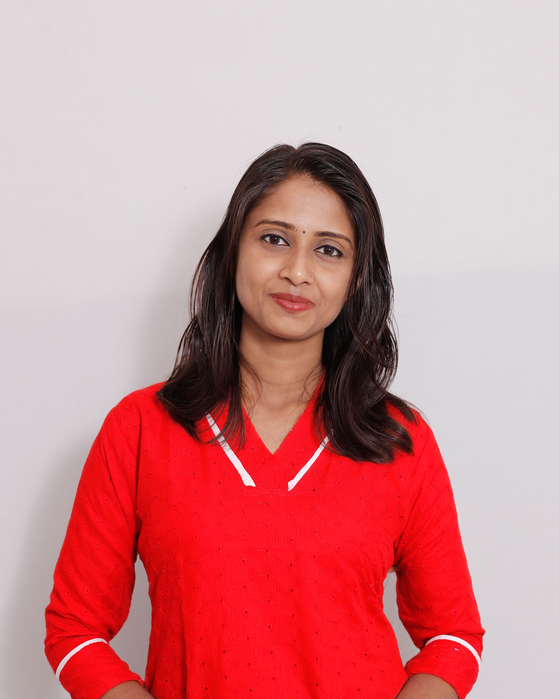 Simple and Elegant Hakoba Shawl Neck Kurti