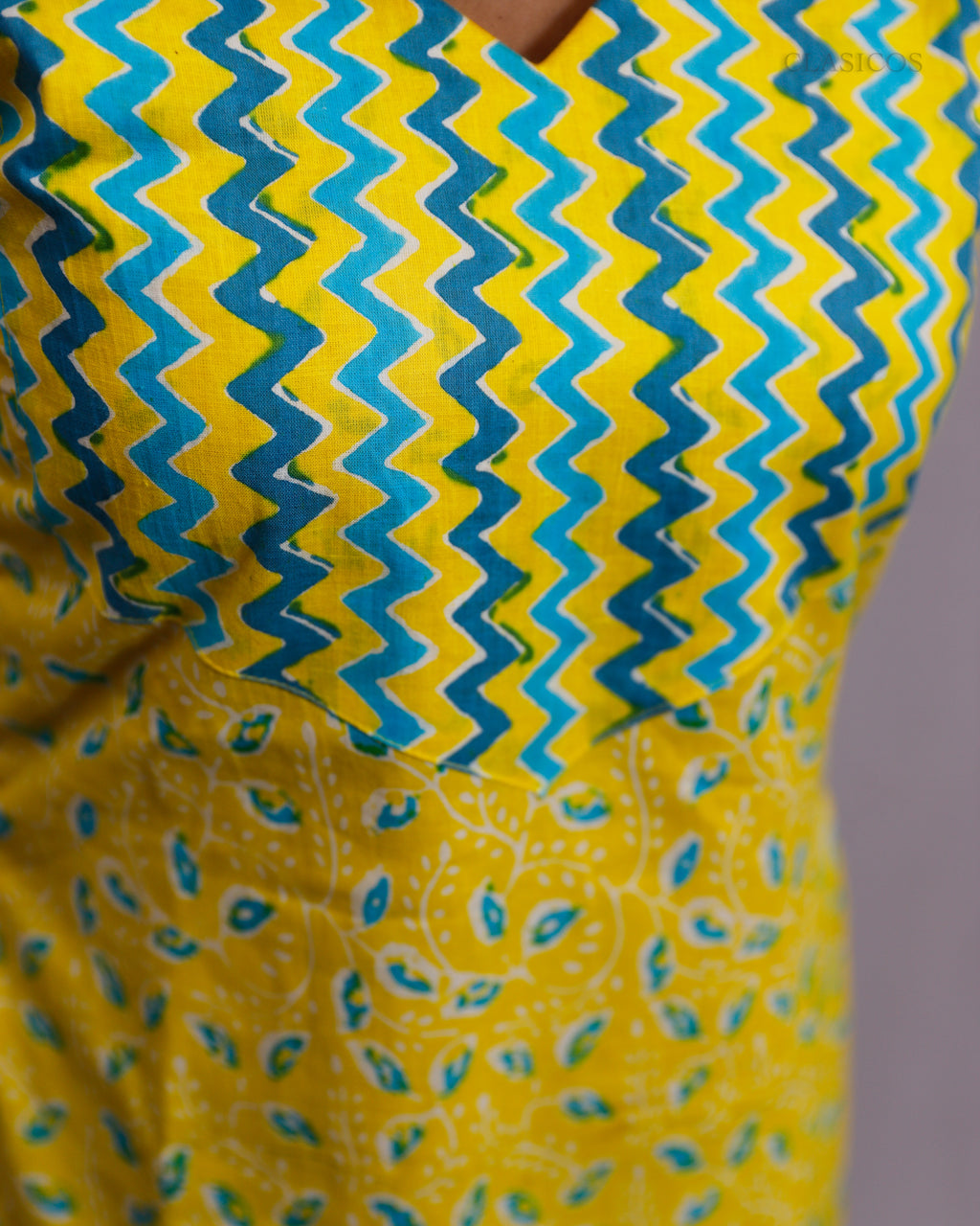 Vibrant Yellow Pure Cotton Kurti