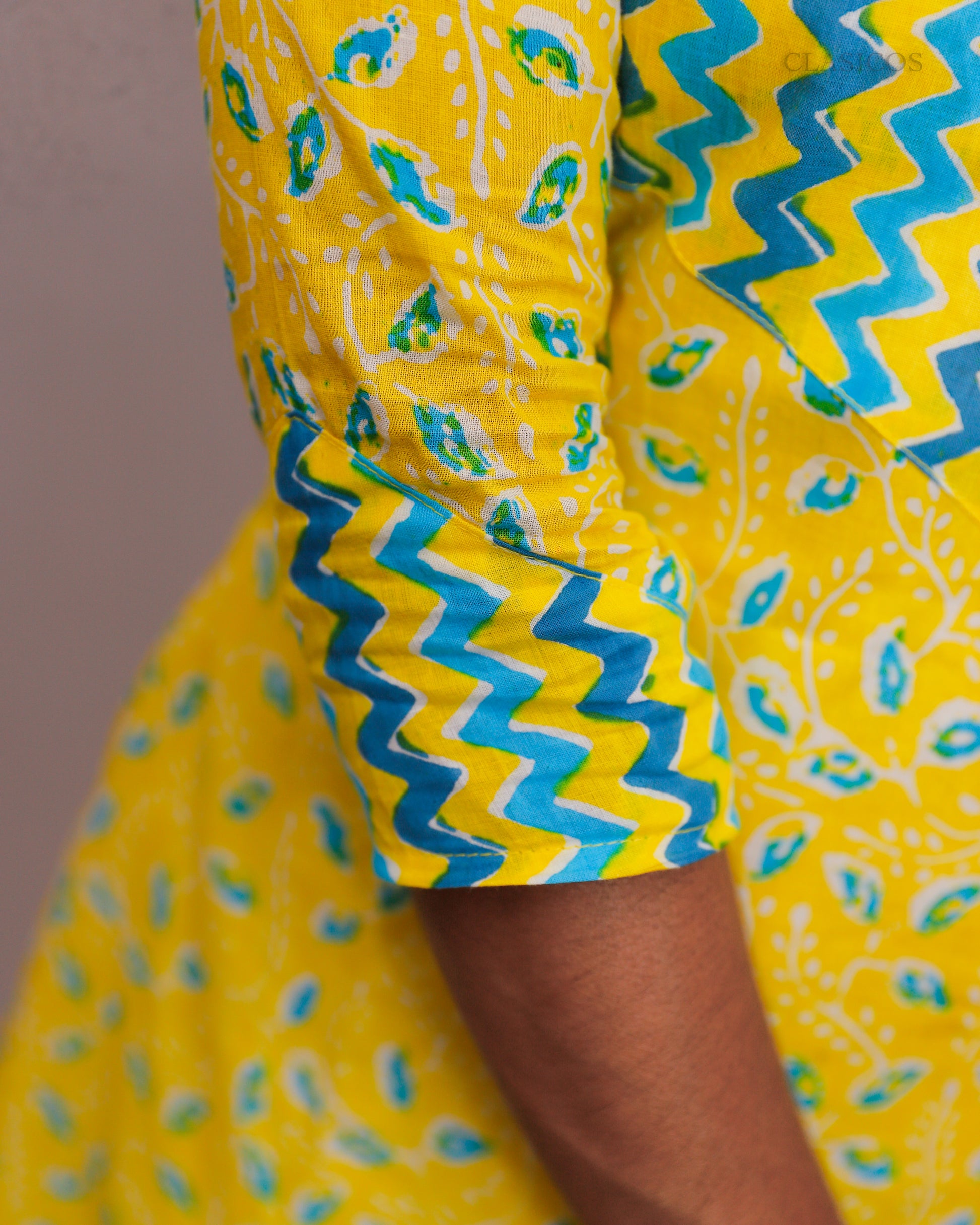 Vibrant Yellow Pure Cotton Kurti