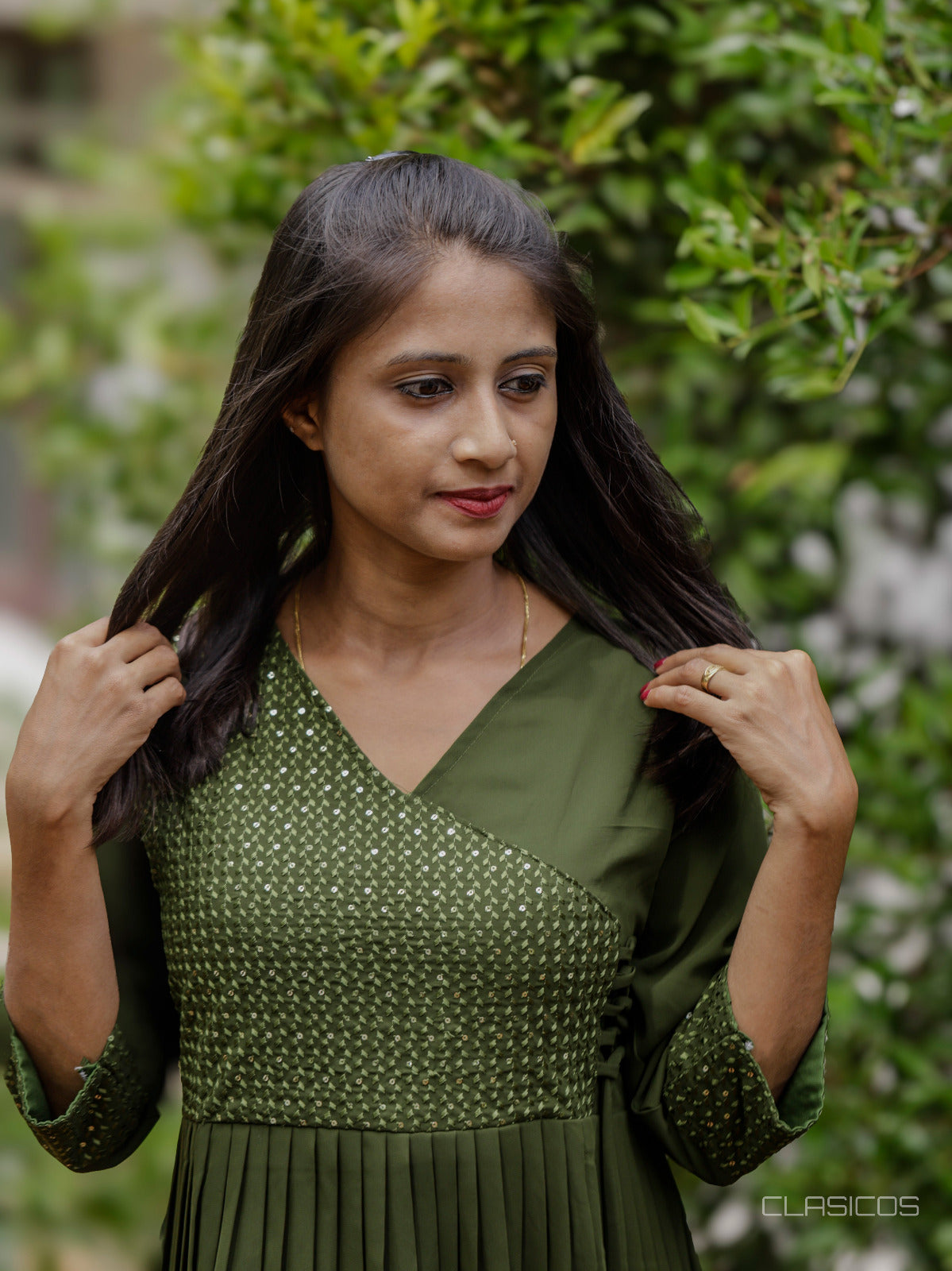 Georgette Angrakha-Style Kurti