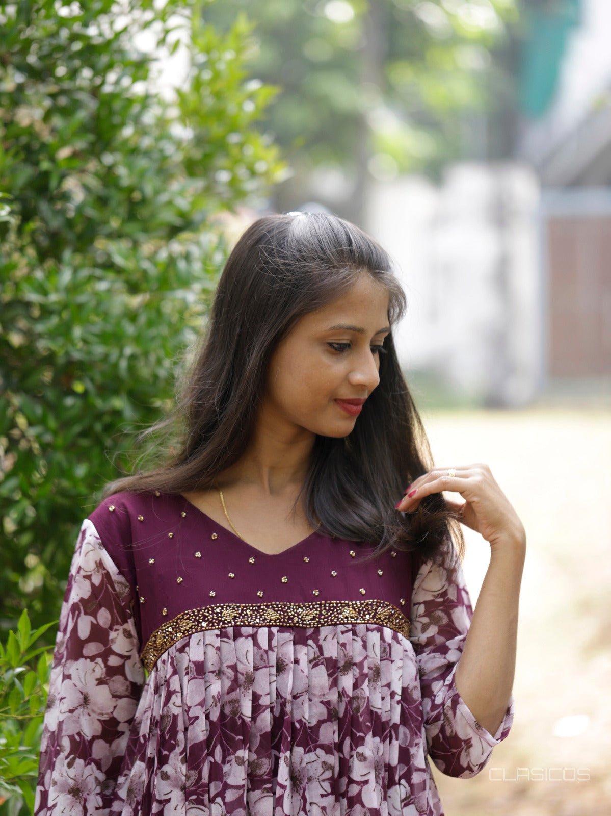 Printed Georgette Hand work Partywear