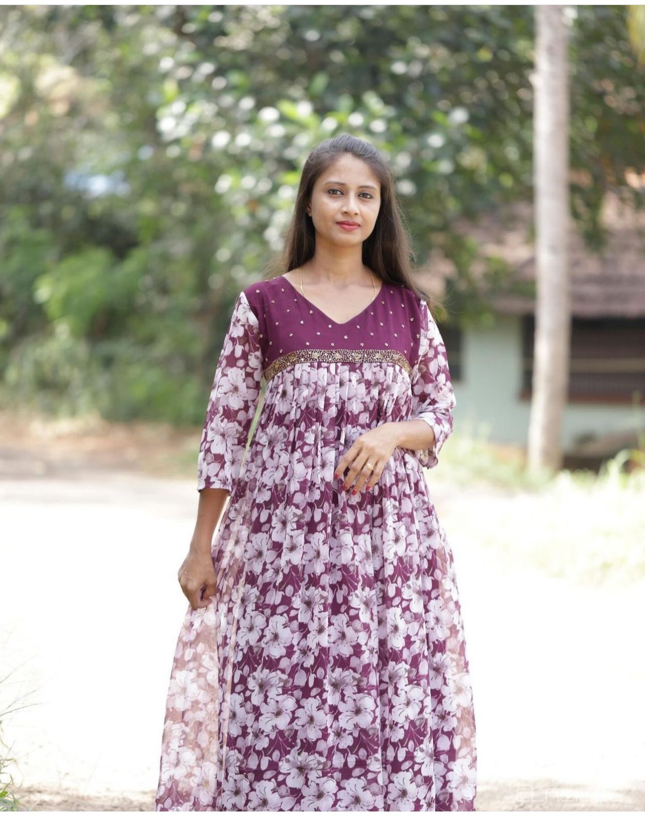 Printed Georgette Hand work Partywear