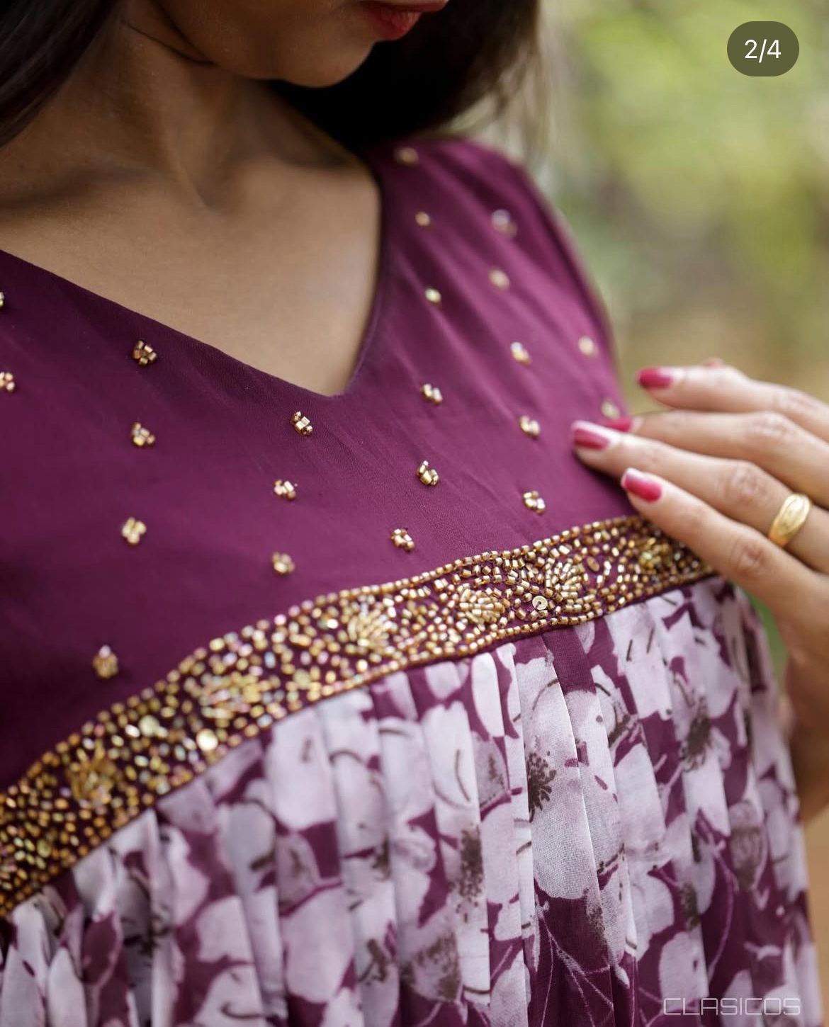 Printed Georgette Hand work Partywear