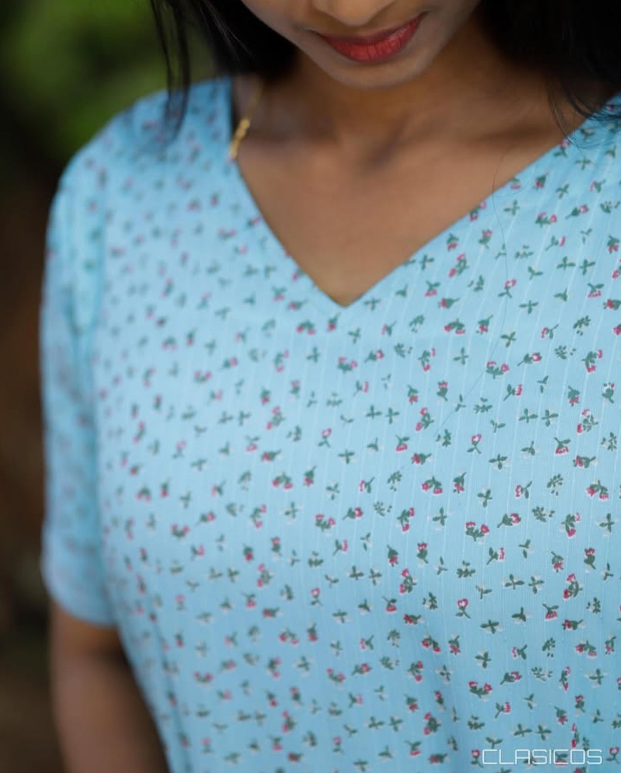 Georgette dress with floral prints