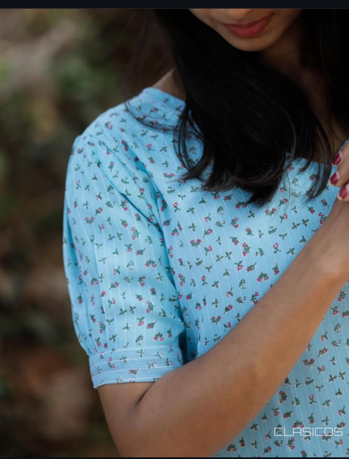 Georgette dress with floral prints