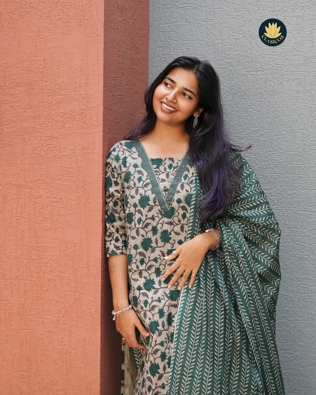 Block Printed Pure Cotton Salwar Suit - CLS0127