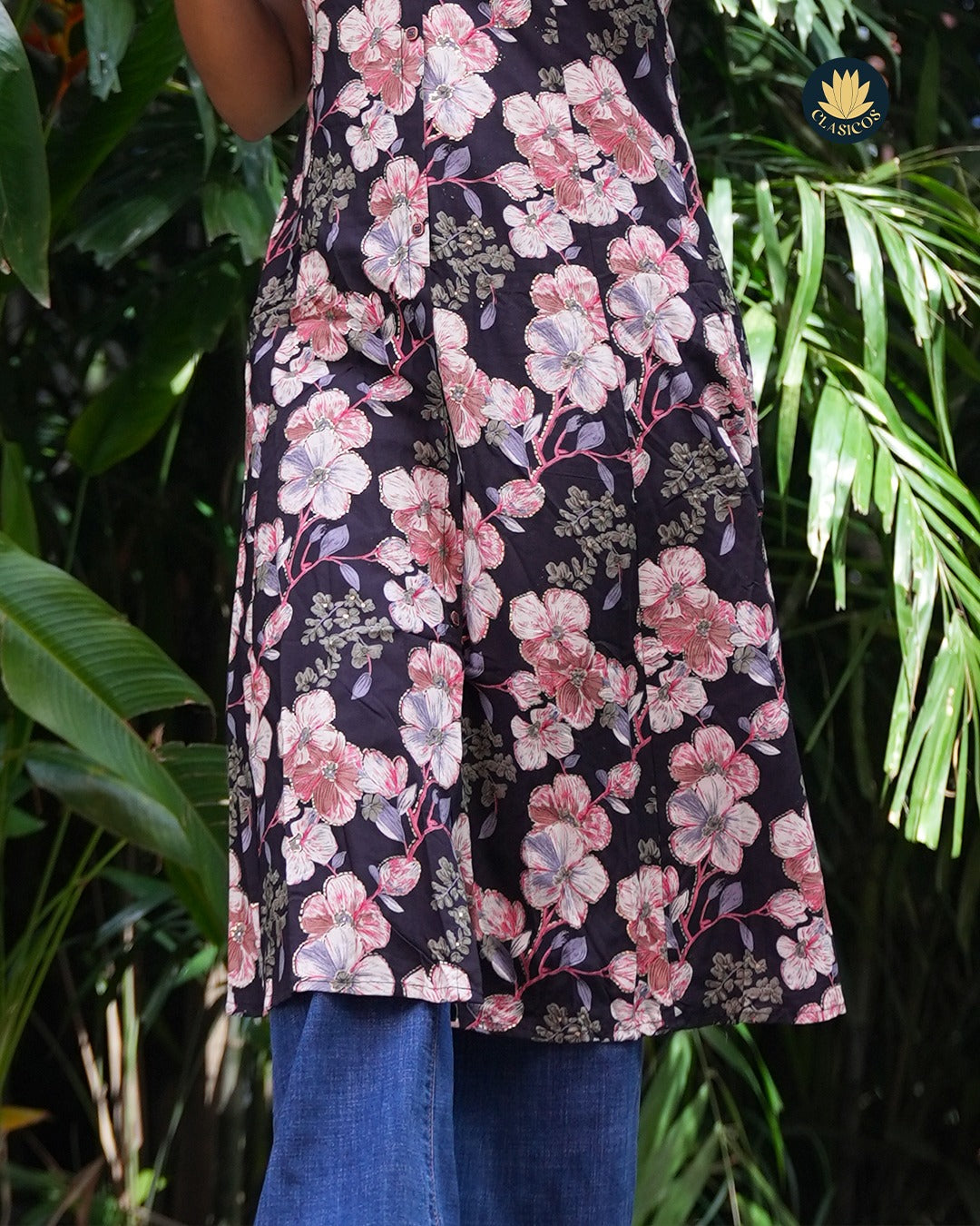 Premium Printed Rayon Sleeveless Dress - CLS0128