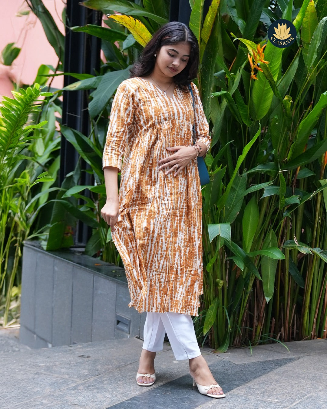 Handcrafted Tie-Dye Cotton Coord Set with Kantha Stitches - CLS0133